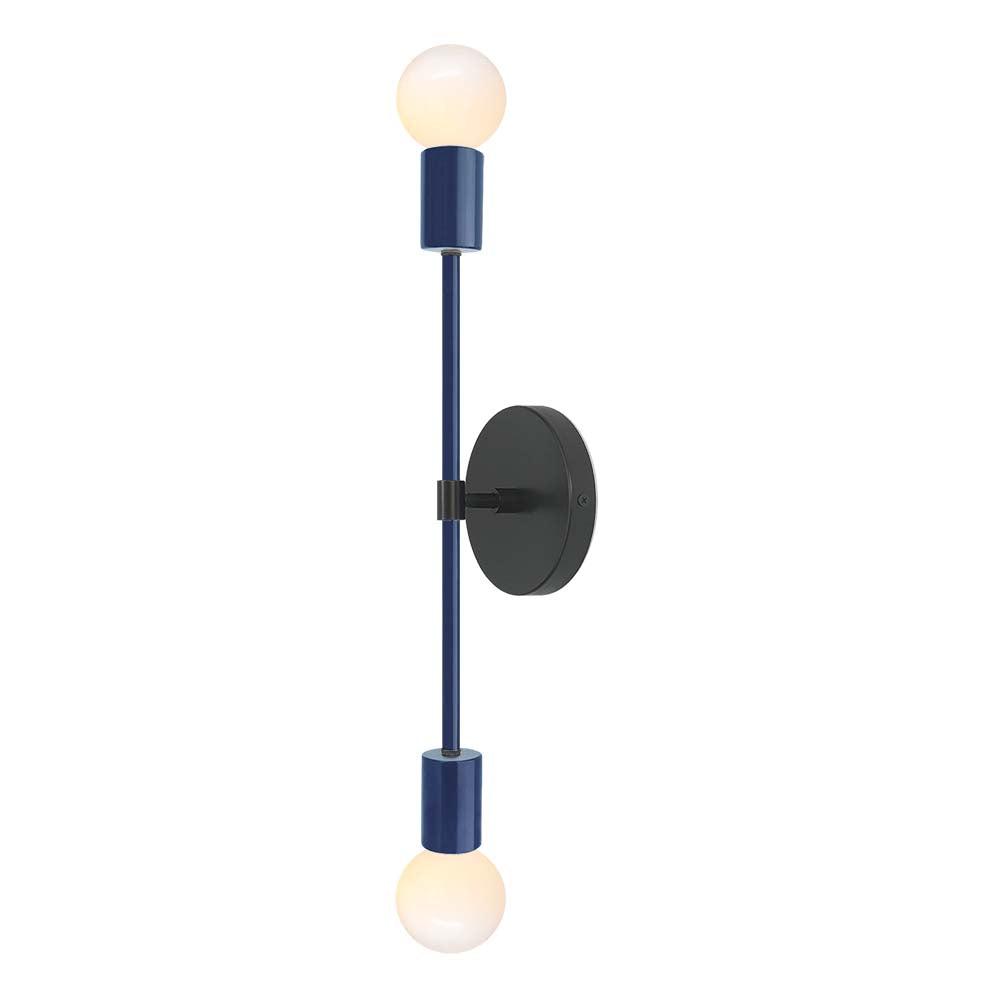 Black and cobalt color Scepter sconce 18" Dutton Brown lighting