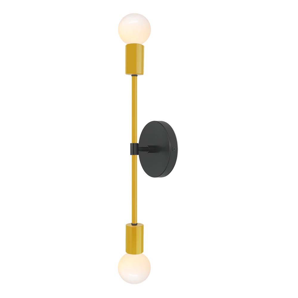 Black and ochre color Scepter sconce 18" Dutton Brown lighting