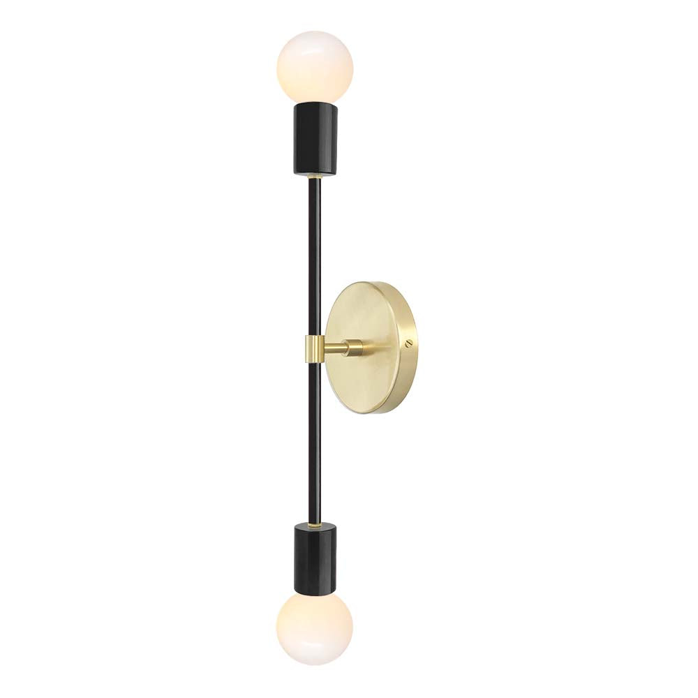 Brass and black color Scepter sconce 18" Dutton Brown lighting