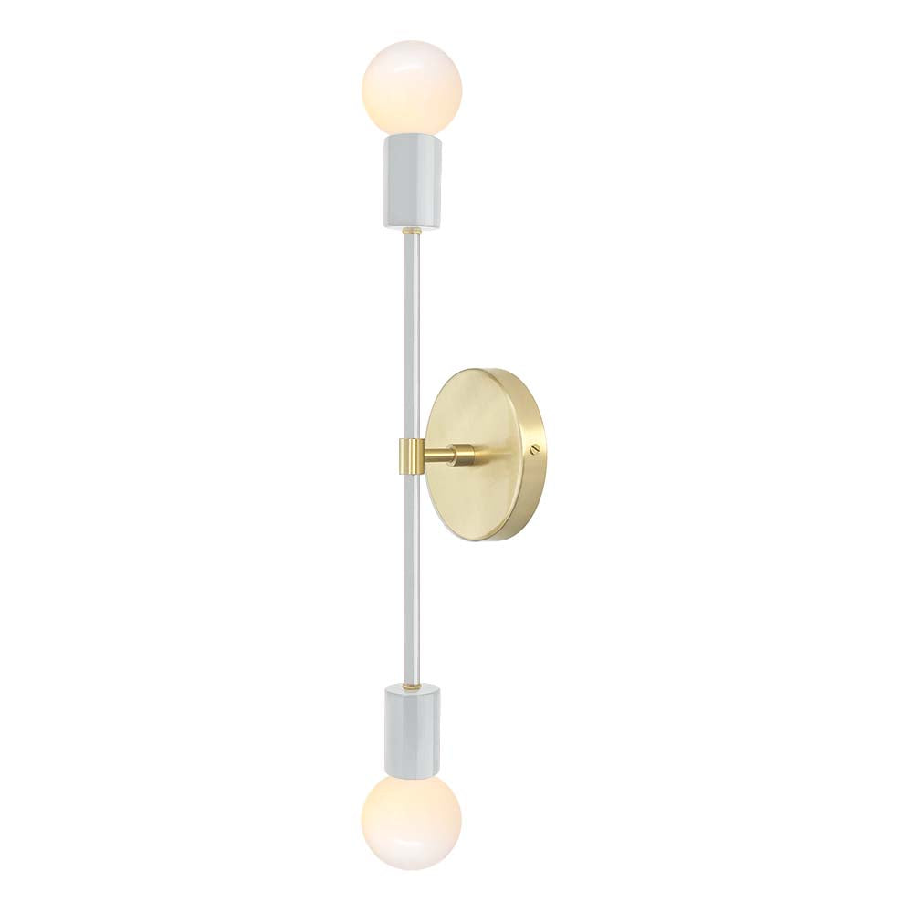 Brass and chalk color Scepter sconce 18" Dutton Brown lighting