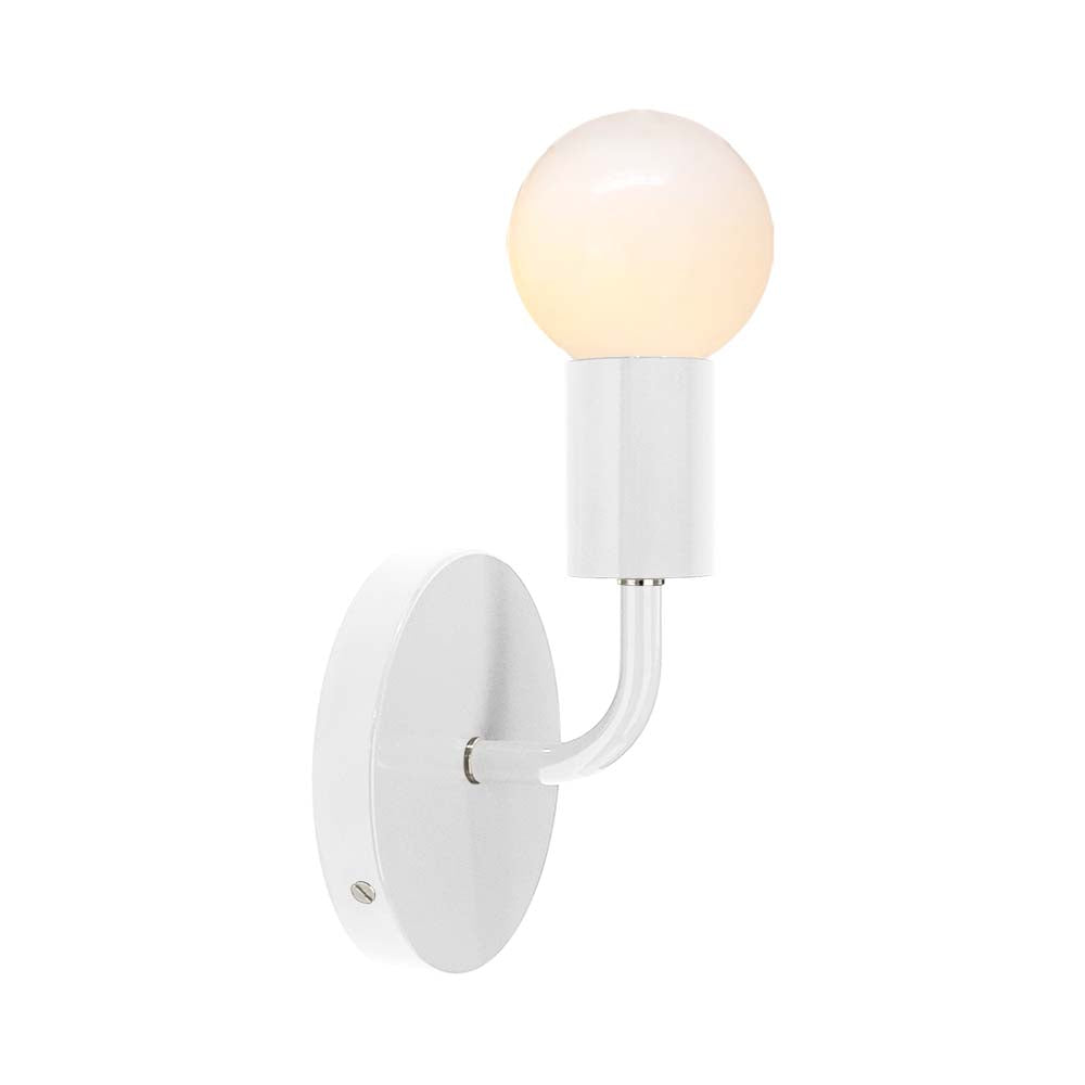 Nickel and white color Snug sconce Dutton Brown lighting
