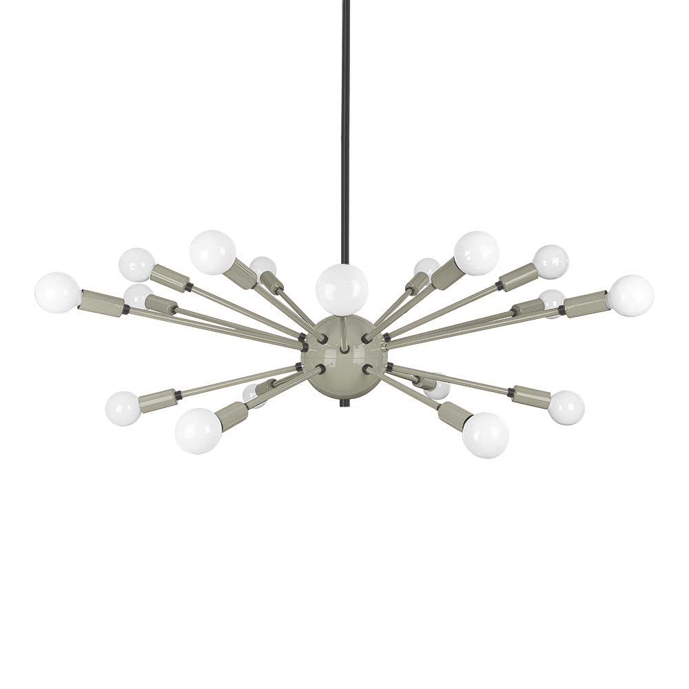 Black and spa color Elliptical Sputnik chandelier 32" Dutton Brown lighting