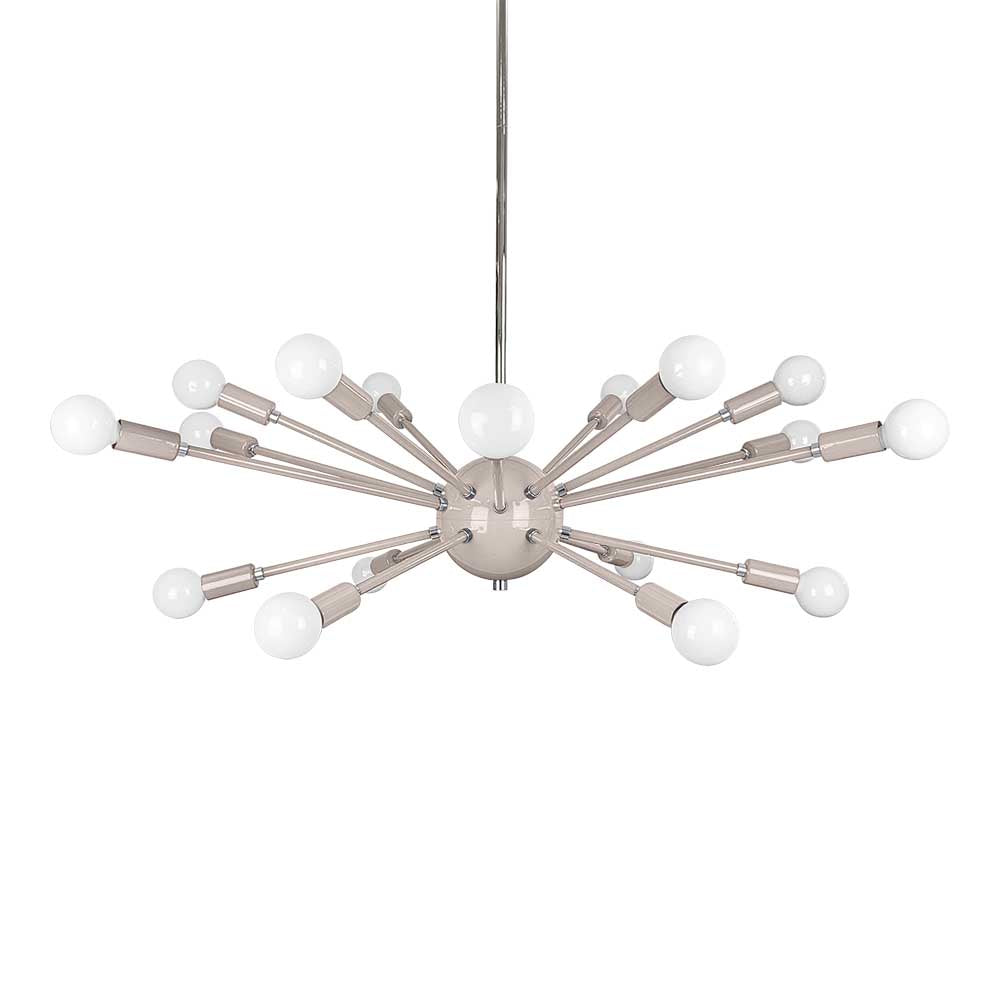 Nickel and barely color Elliptical Sputnik chandelier 32" Dutton Brown lighting