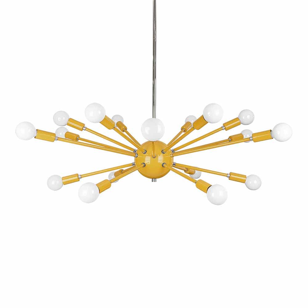 Nickel and ochre color Elliptical Sputnik chandelier 32" Dutton Brown lighting