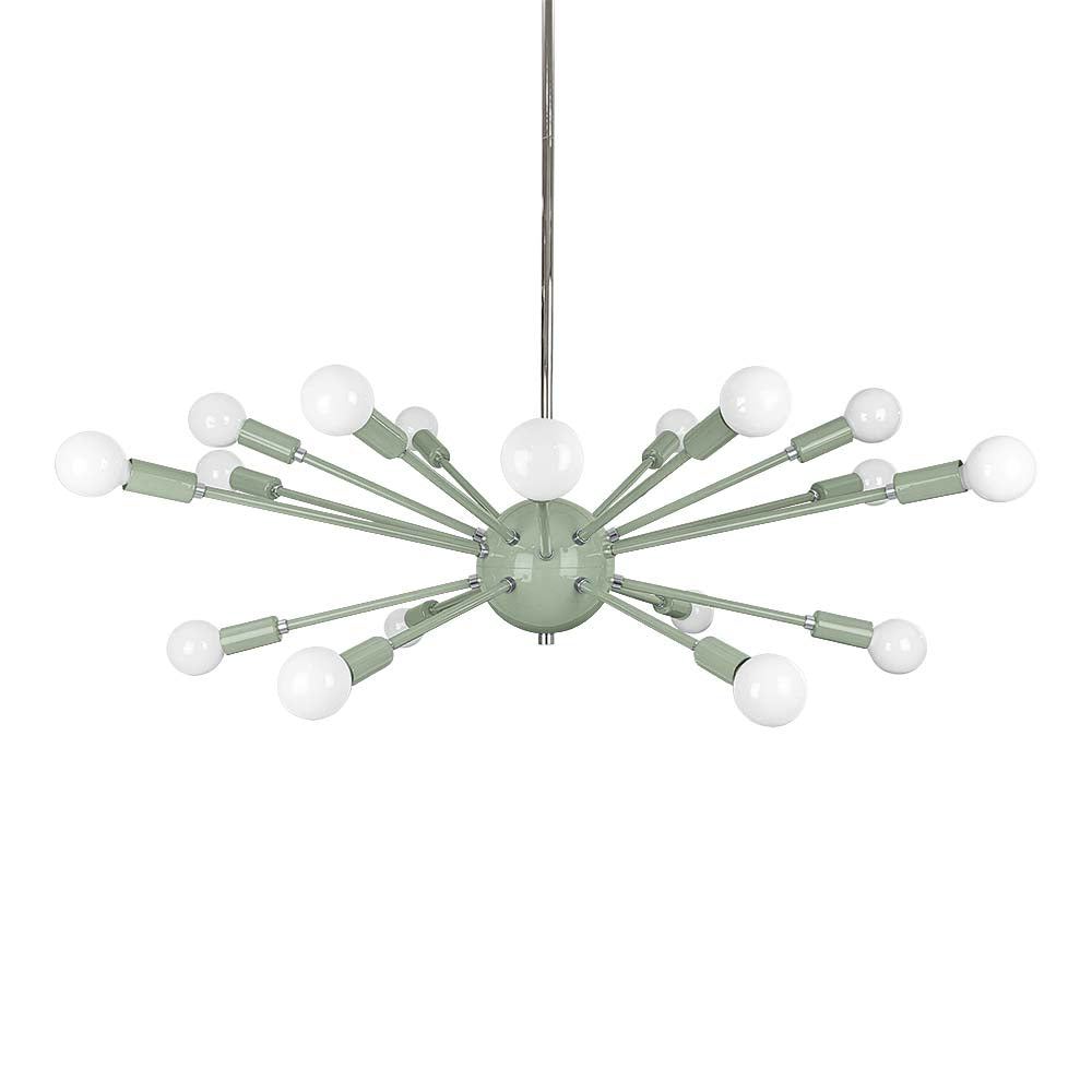 Nickel and spa color Elliptical Sputnik chandelier 32" Dutton Brown lighting