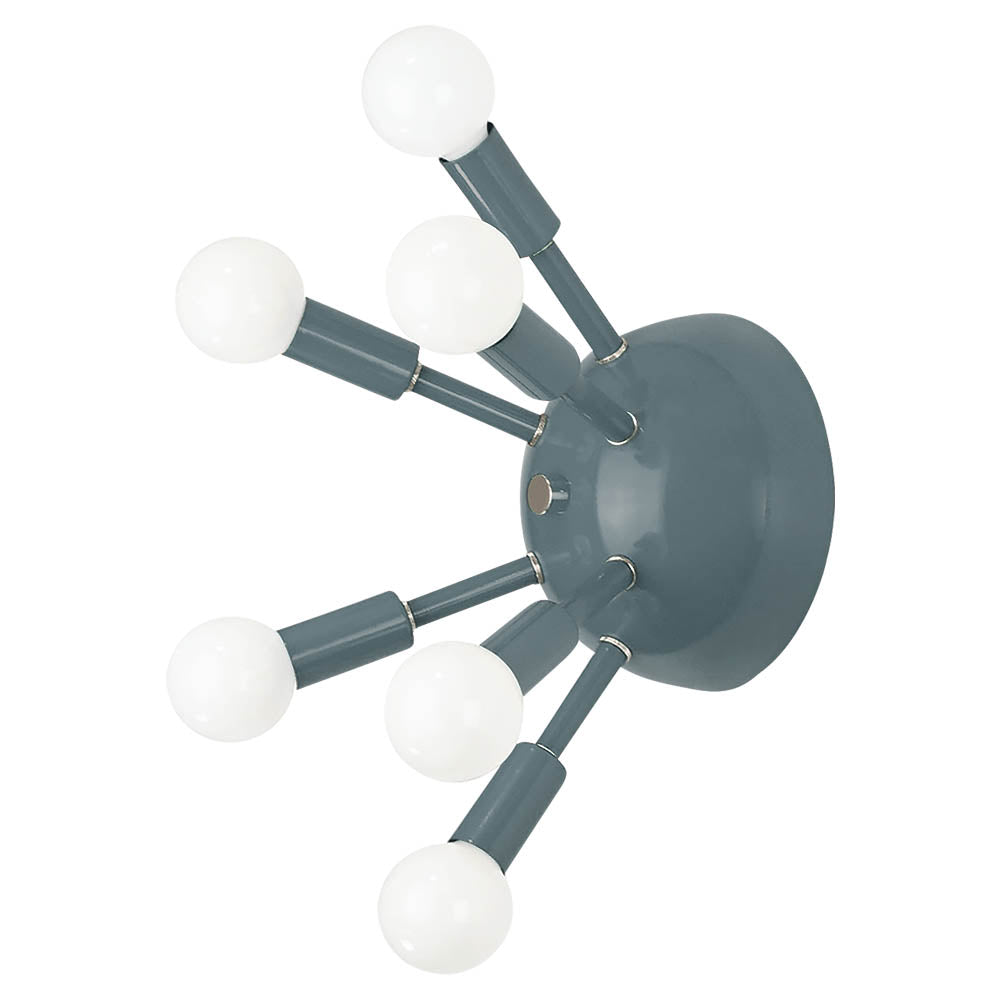 Nickel and lagoon color Sputnik sconce Dutton Brown lighting