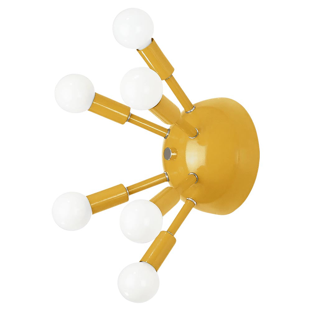 Nickel and ochre color Sputnik sconce Dutton Brown lighting