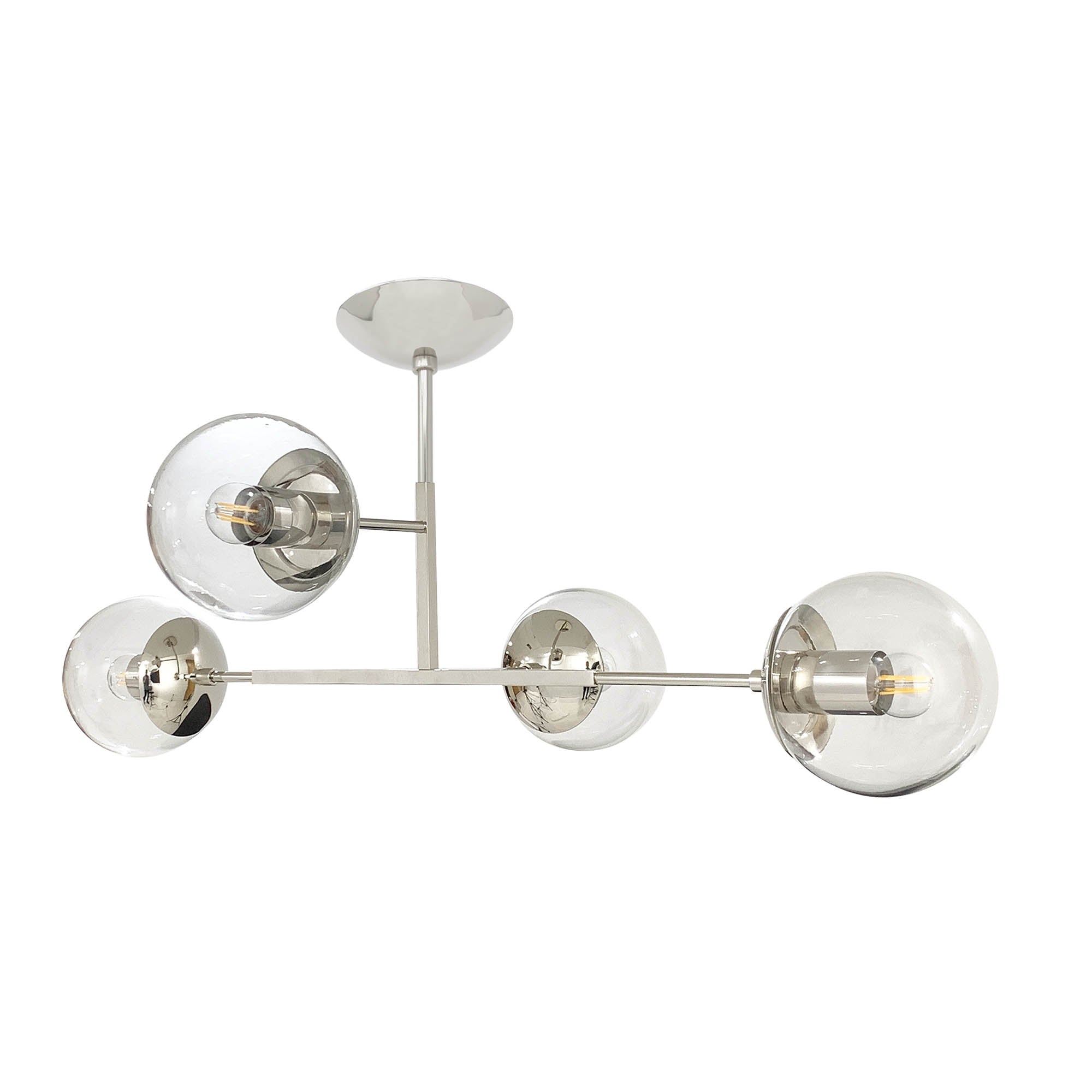 Nickel Status flush mount 35" Dutton Brown lighting