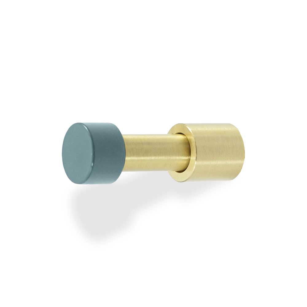 Brass and lagoon color Stud hook Dutton Brown hardware