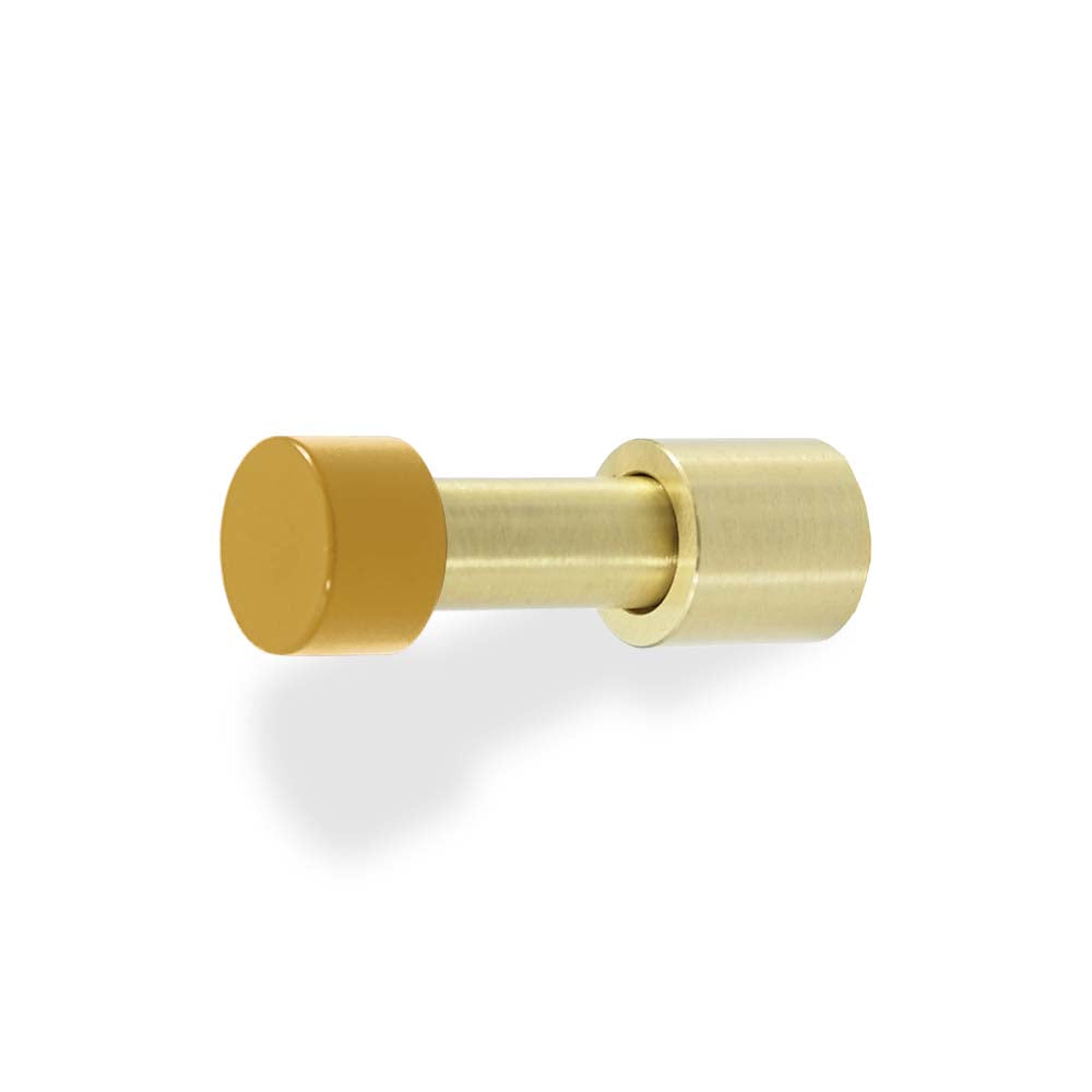 Brass and ochre color Stud hook Dutton Brown hardware