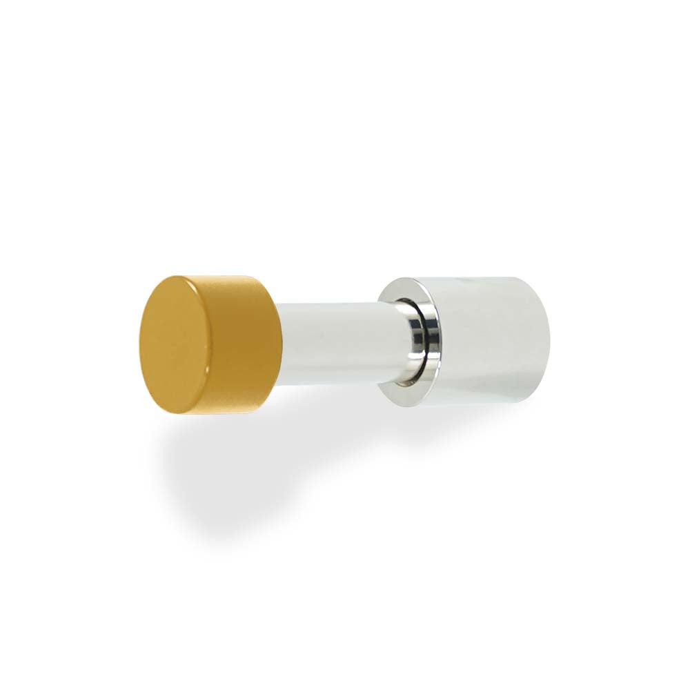 Nickel and ochre color Stud hook Dutton Brown hardware