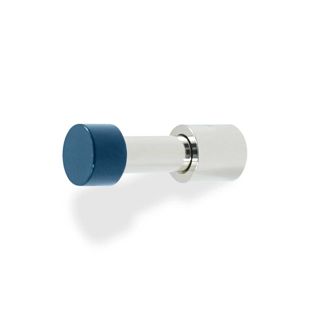 Nickel and slate blue color Stud hook Dutton Brown hardware