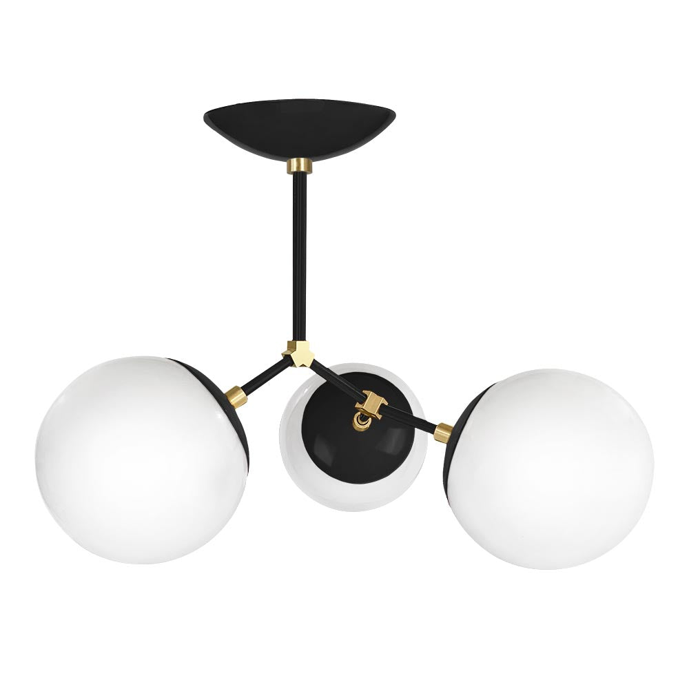 Brass and black color color Supreme flush mount Dutton Brown lighting
