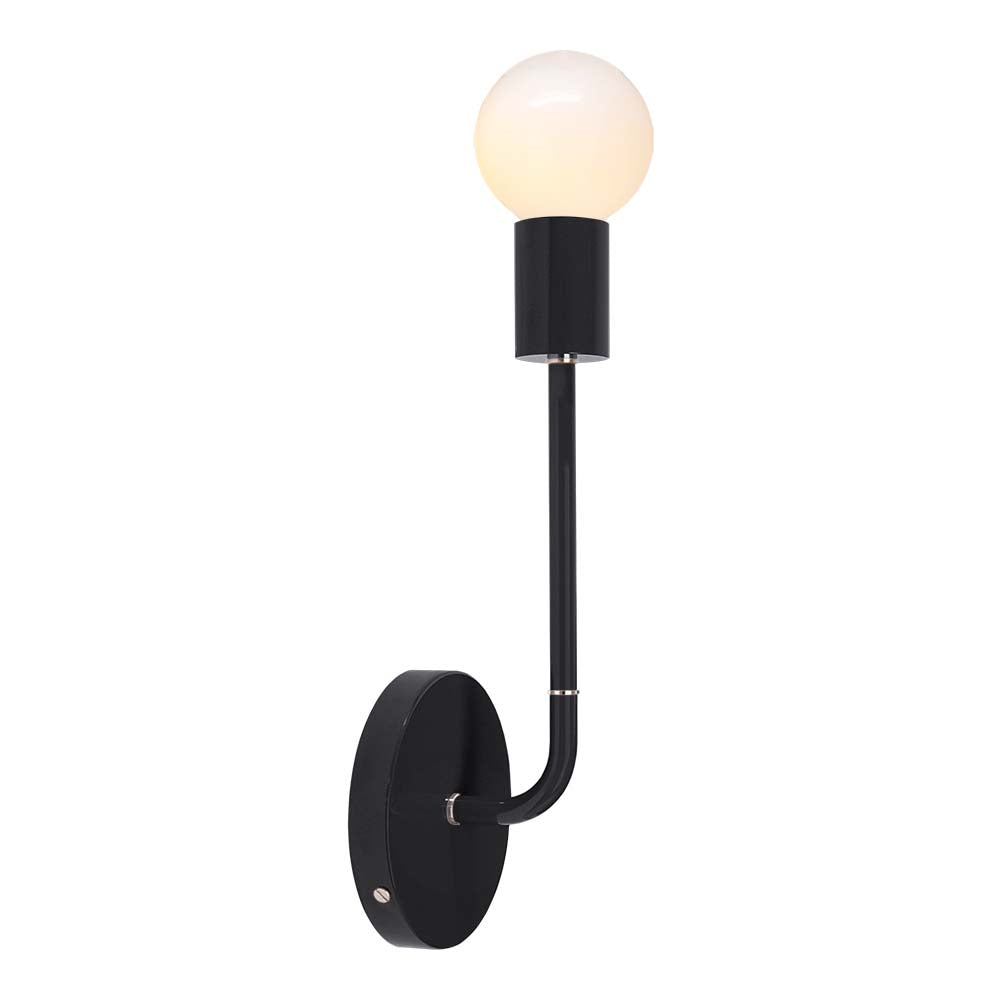 Nickel and black color Tall Snug sconce Dutton Brown lighting