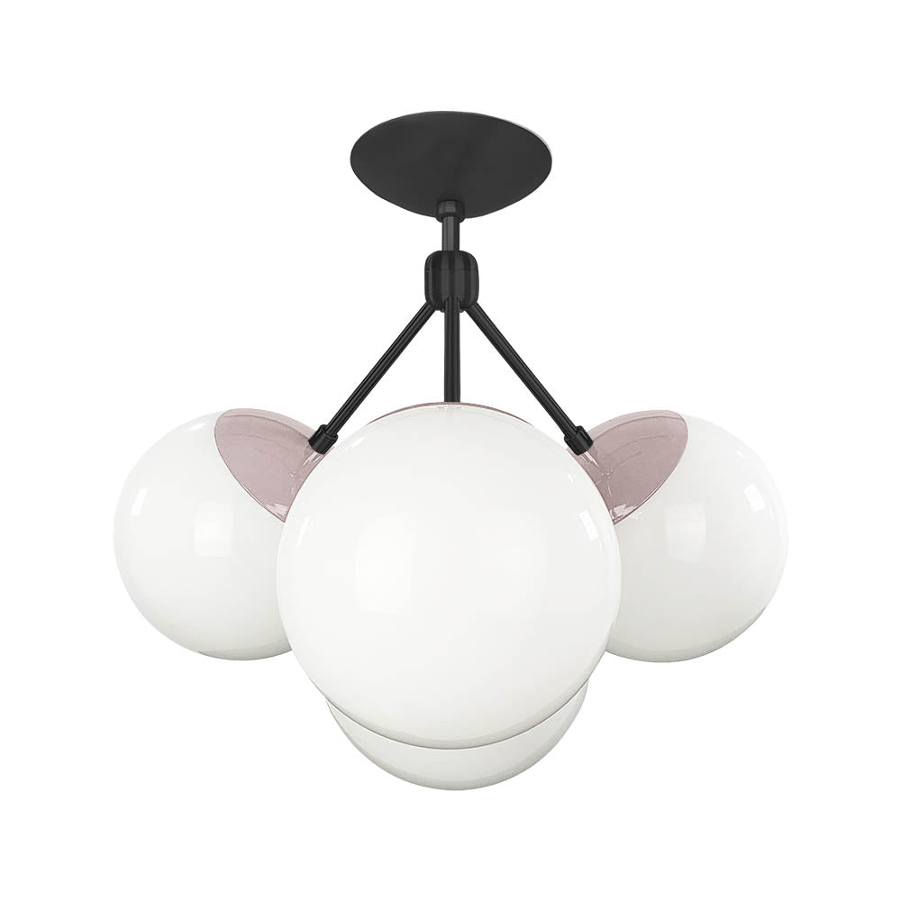 Black and barely color Tetra flush mount Dutton Brown lighting