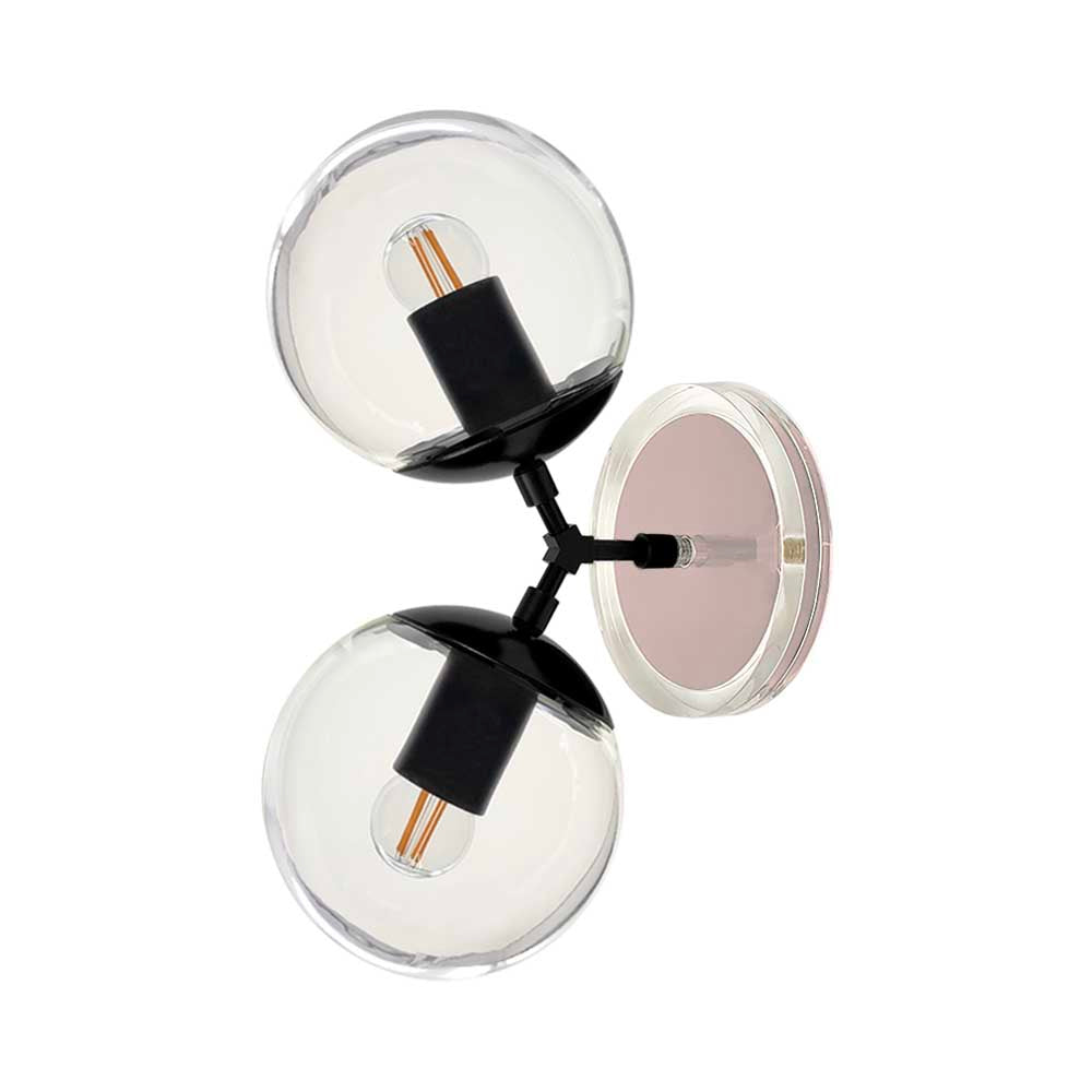 Black and barely color Visage sconce 6" Dutton Brown lighting