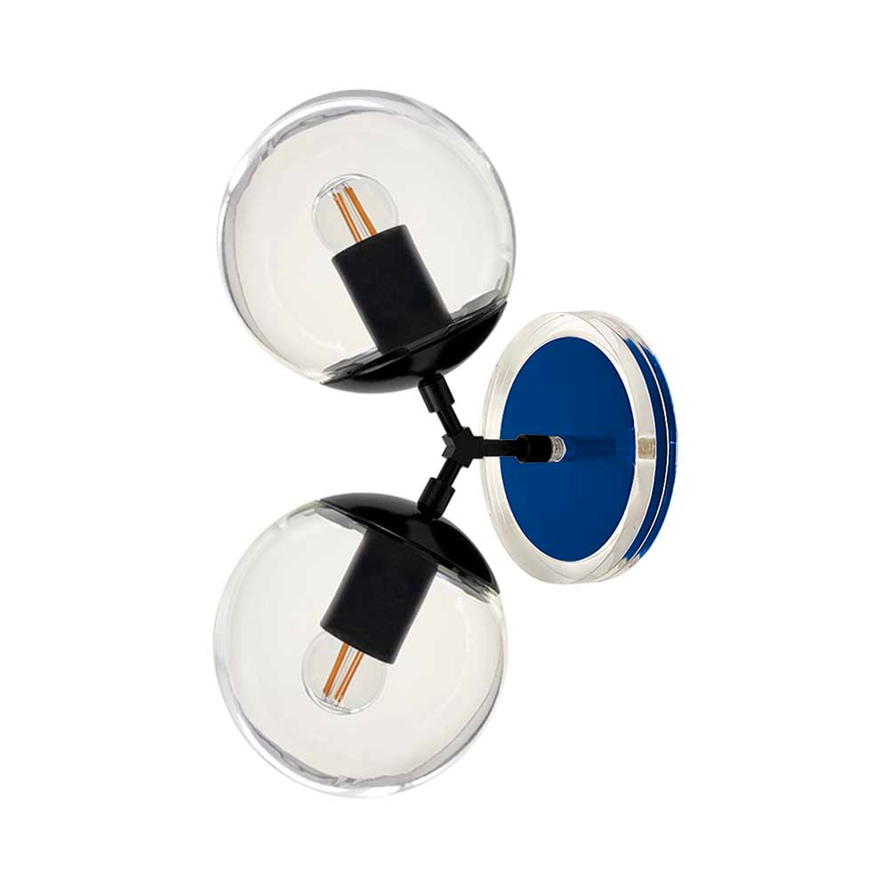 Black and cobalt color Visage sconce 6" Dutton Brown lighting