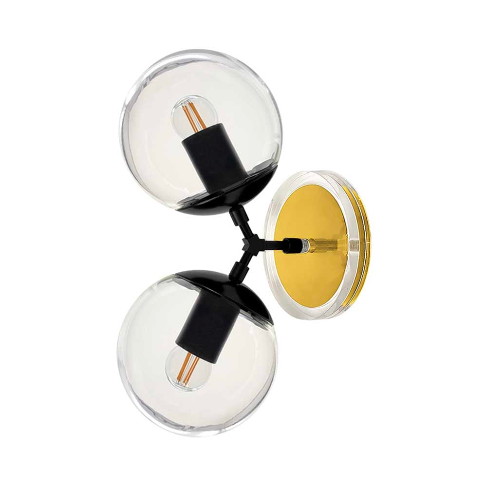 Black and ochre color Visage sconce 6" Dutton Brown lighting