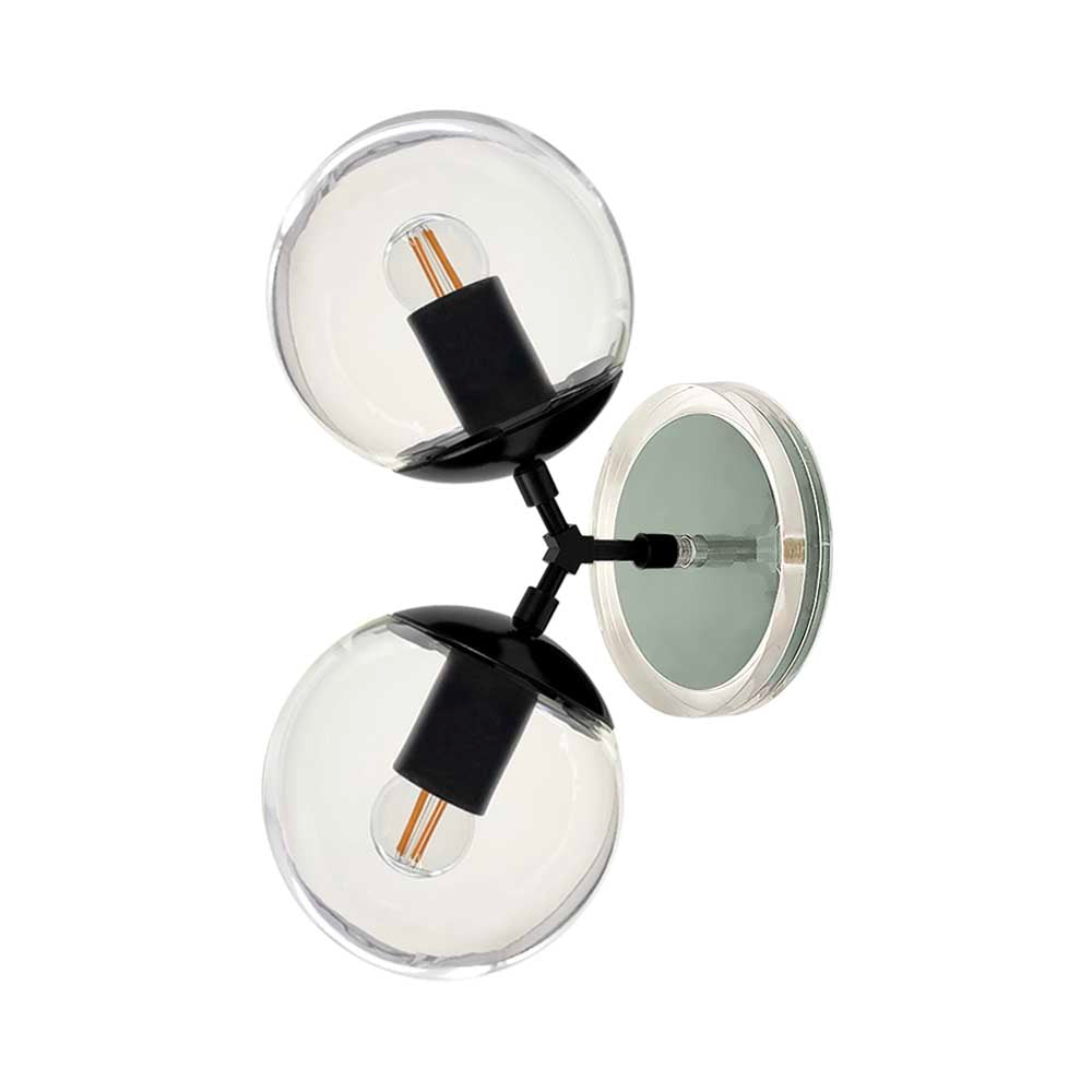 Black and spa color Visage sconce 6" Dutton Brown lighting