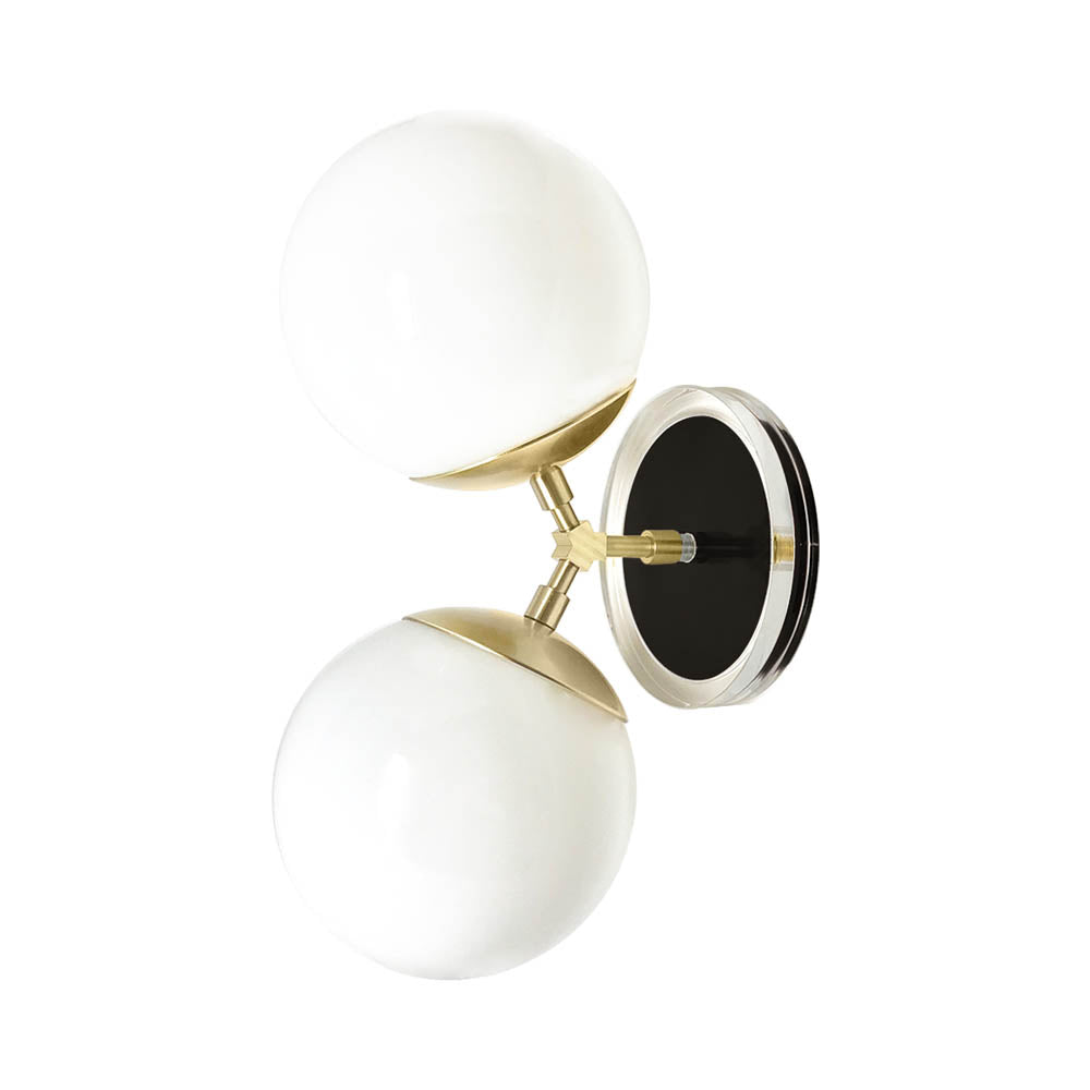 Brass and black color Visage sconce 6" Dutton Brown lighting
