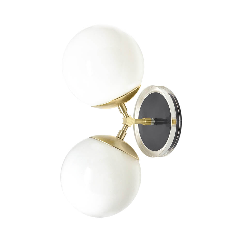 Brass and charcoal color Visage sconce 6" Dutton Brown lighting