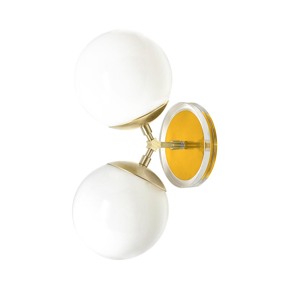 Brass and ochre color Visage sconce 6" Dutton Brown lighting