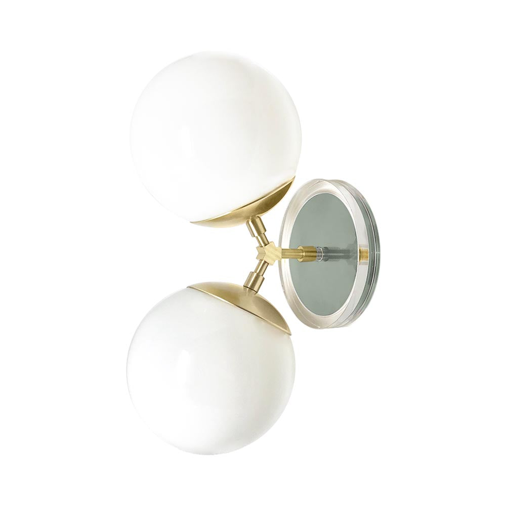Brass and spa color Visage sconce 6" Dutton Brown lighting
