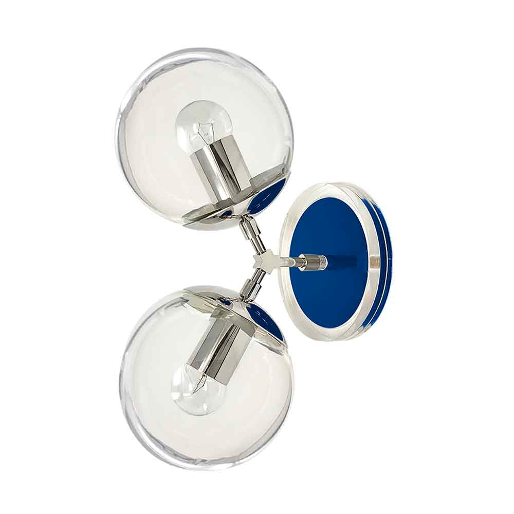Nickel and cobalt color Visage sconce 6" Dutton Brown lighting