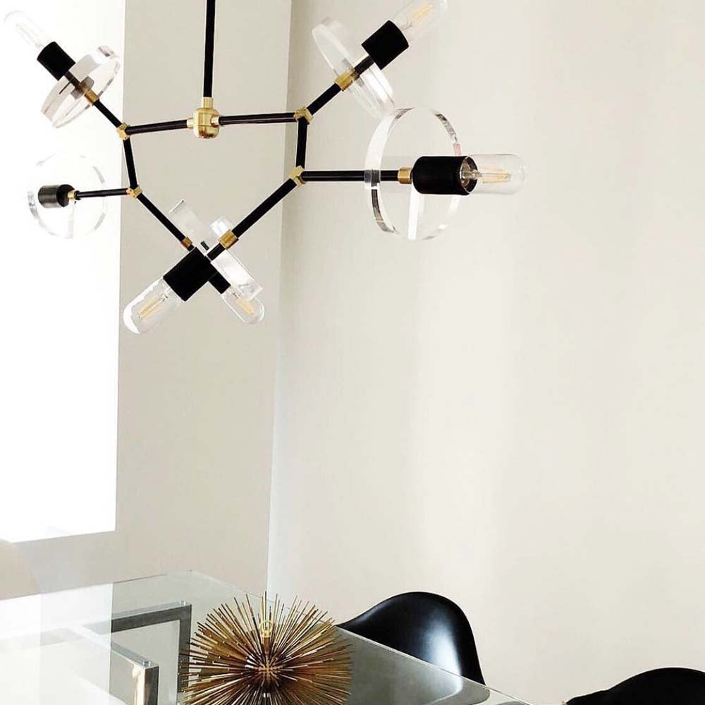 black brass acrylic branch chandelier lighting by dutton brown