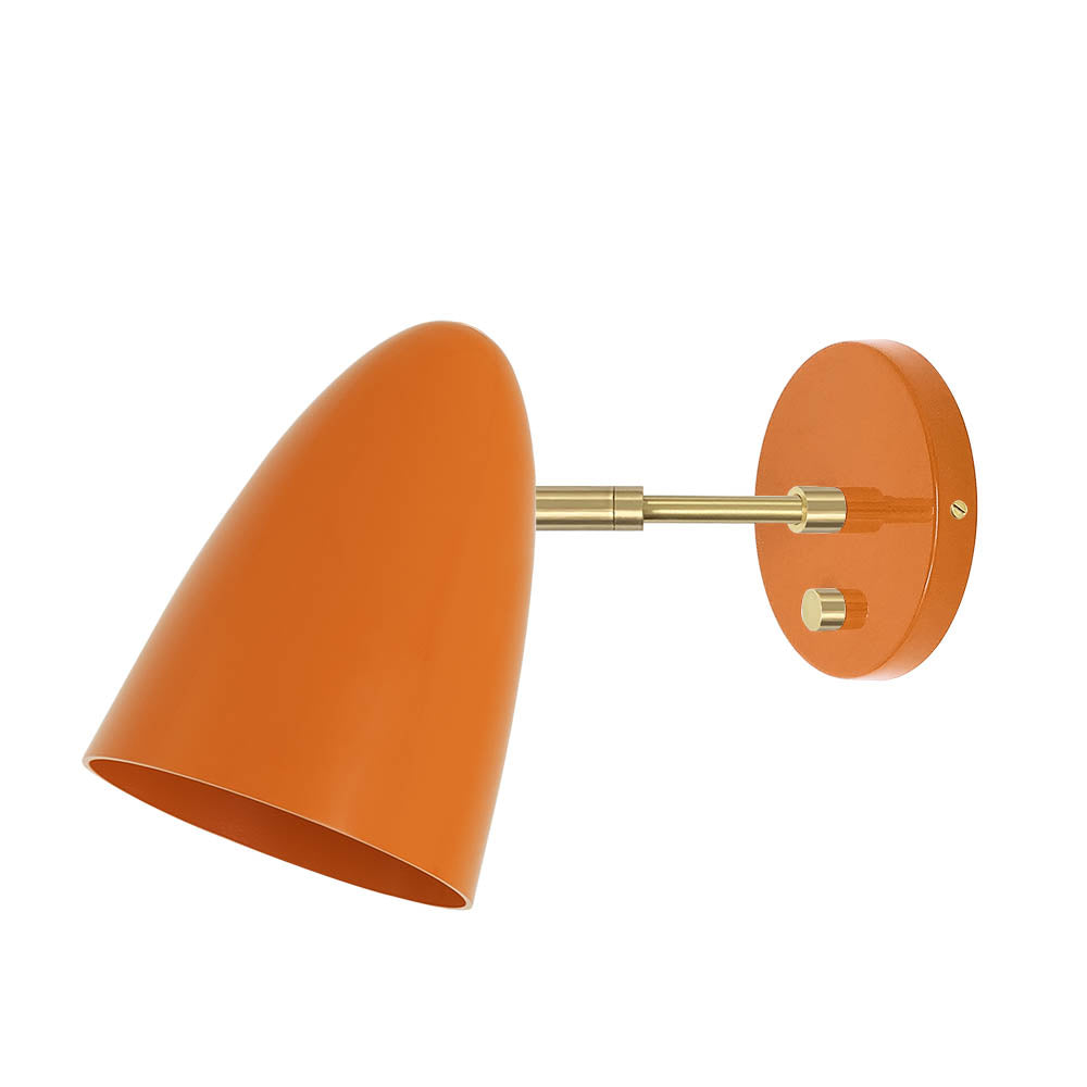 orange and brass Boom adjustable wall sconce Dutton Brown