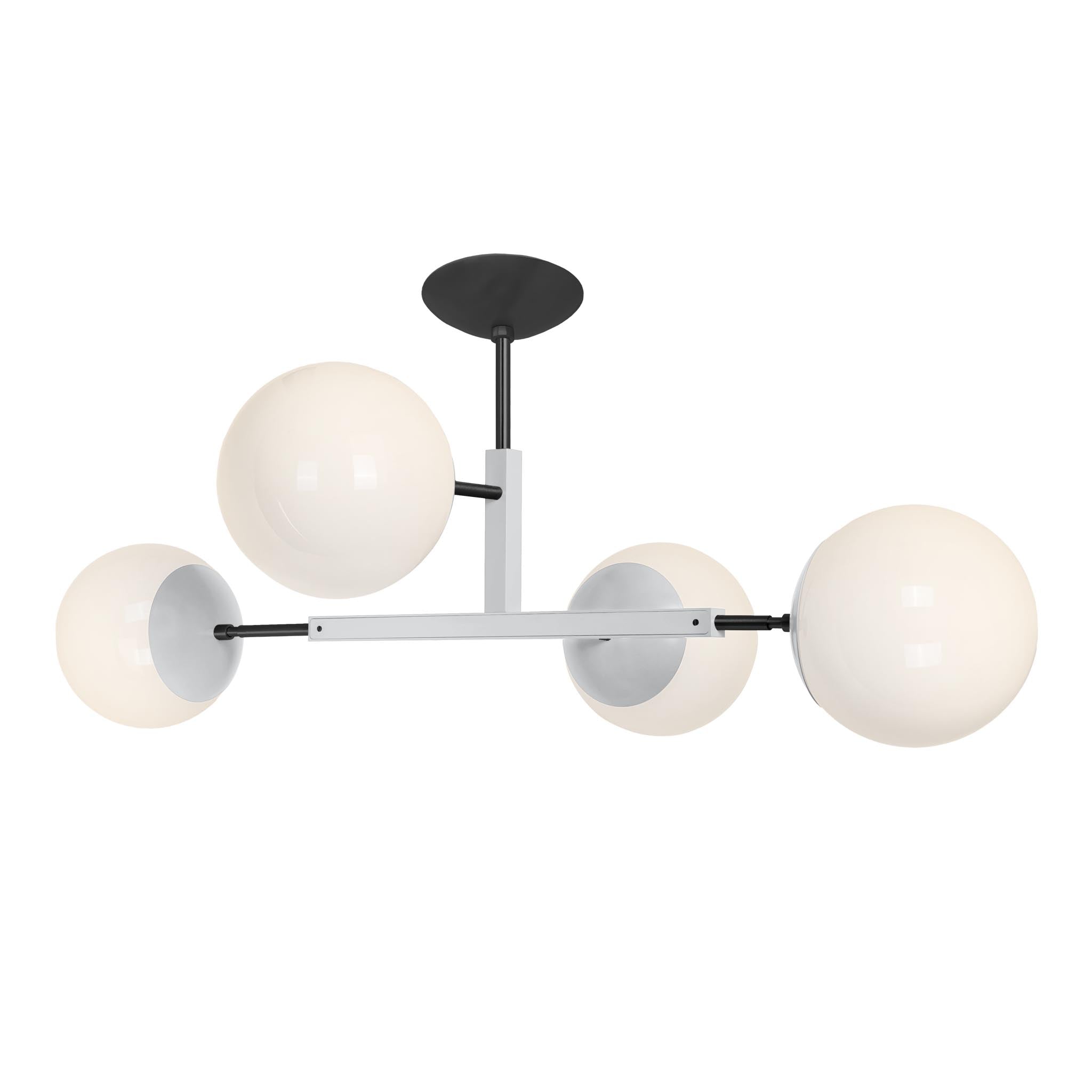 Black and chalk color Big Status flush mount Dutton Brown lighting