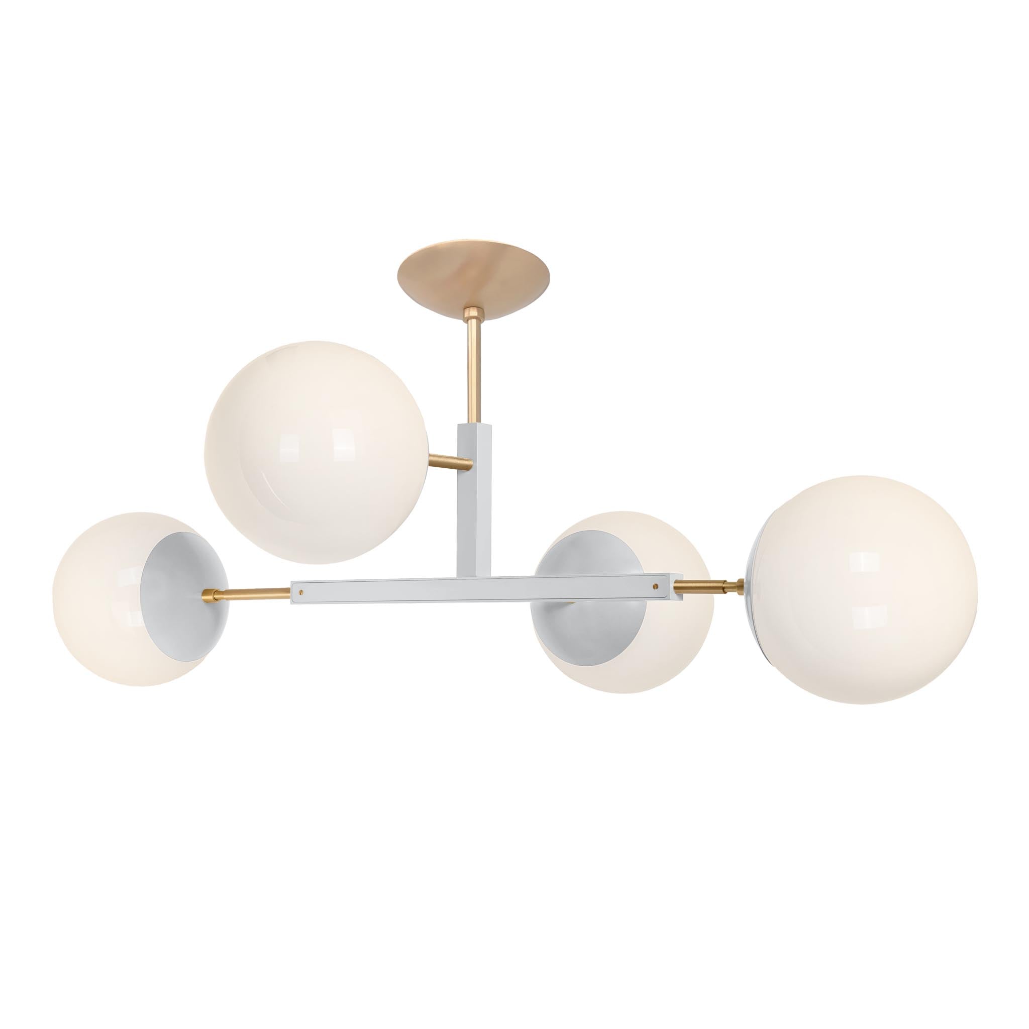 Brass and chalk color Big Status flush mount Dutton Brown lighting