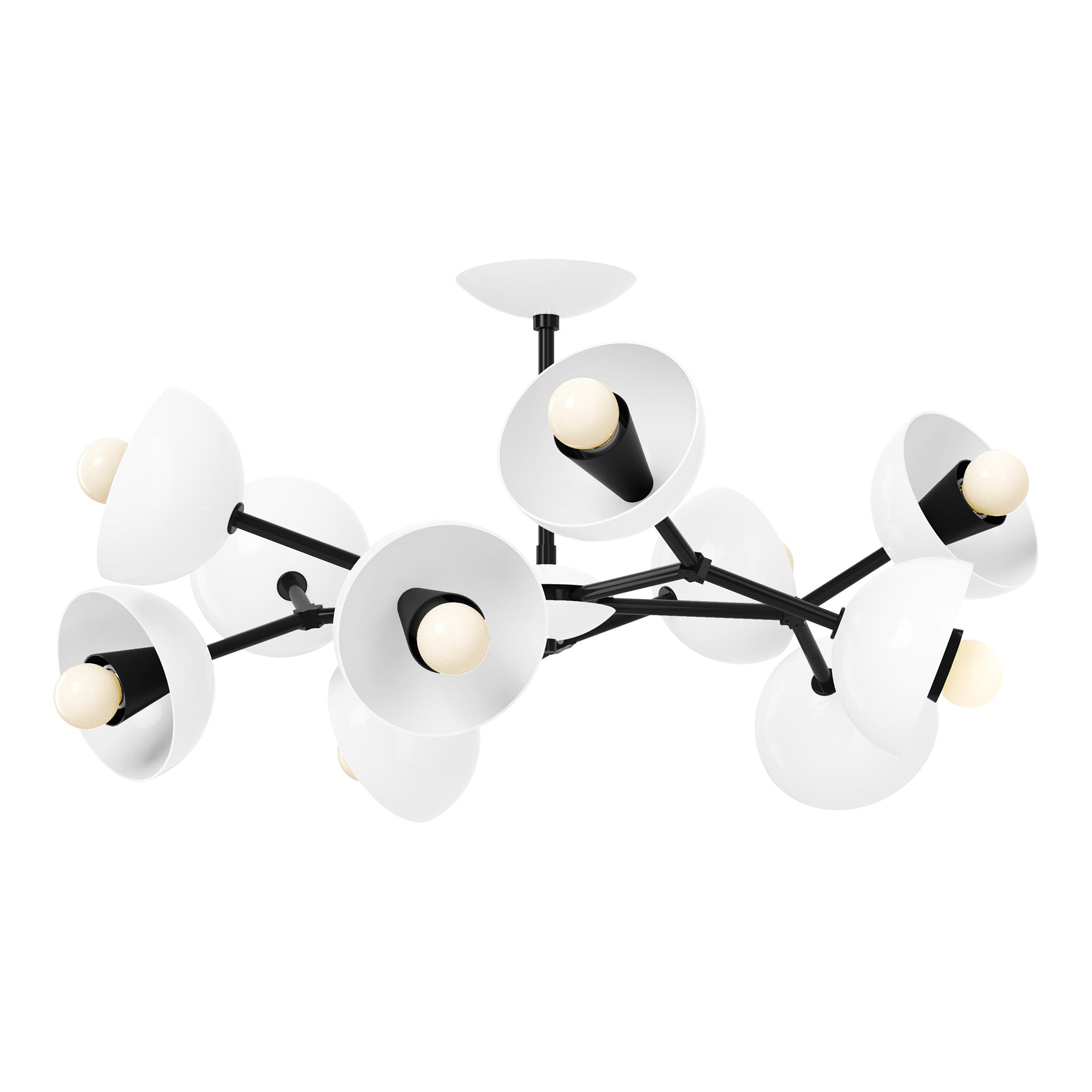 black white color alegria flush mount 30" dutton brown lighting