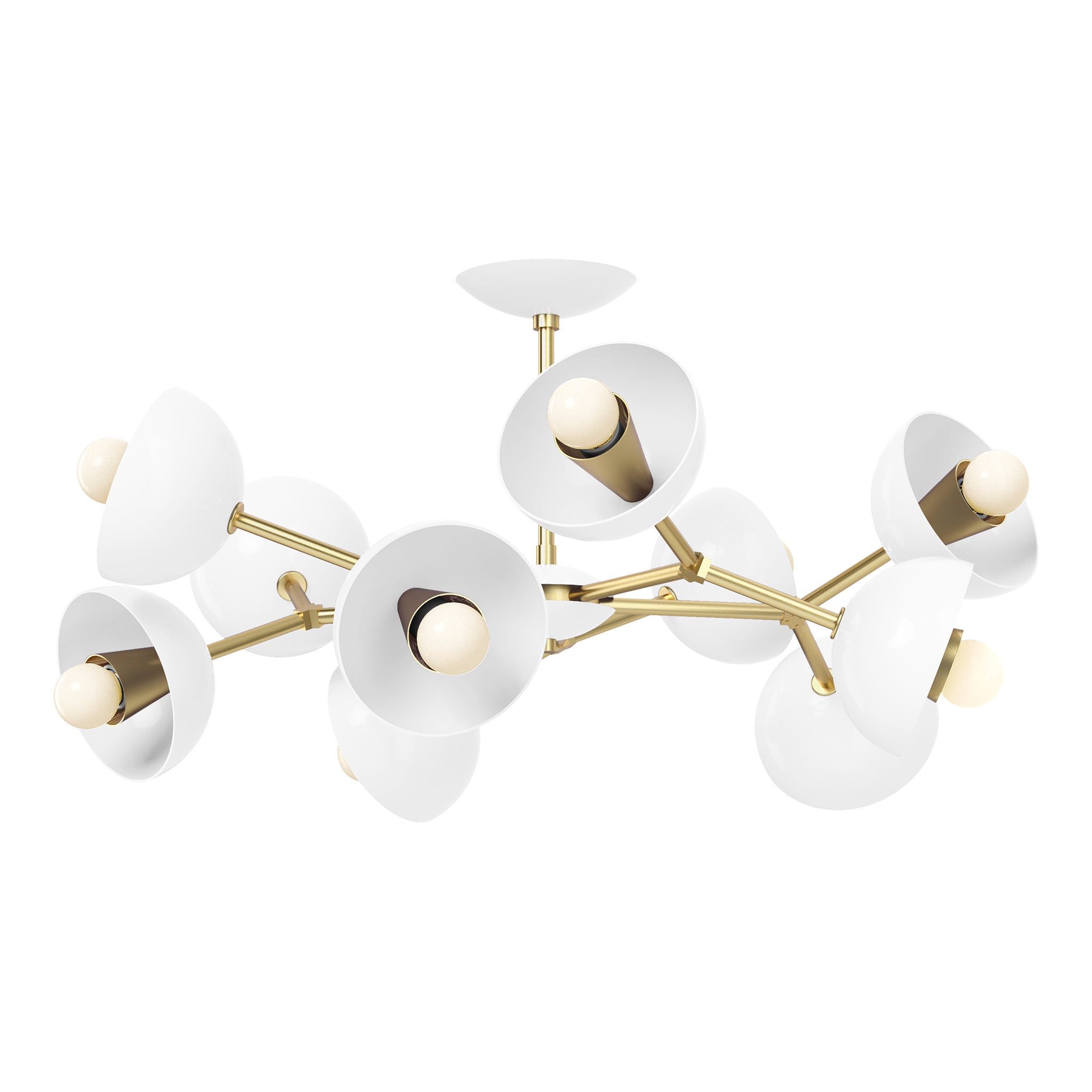 brass white color alegria flush mount 30" dutton brown lighting