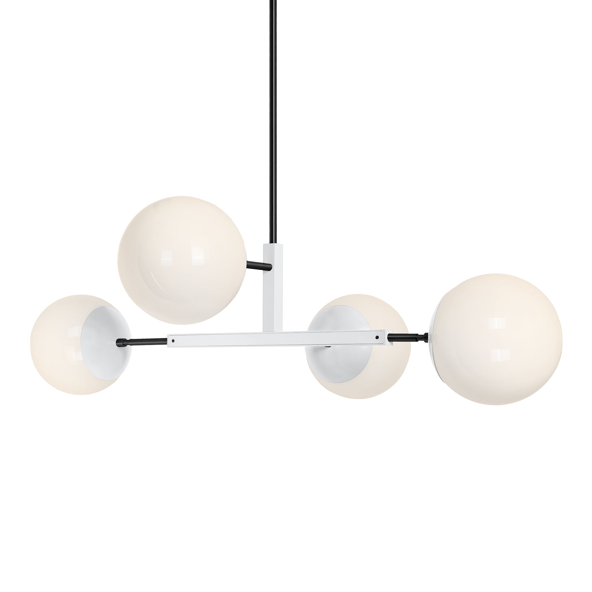 Black and white color Big Status chandelier 42" Dutton Brown lighting