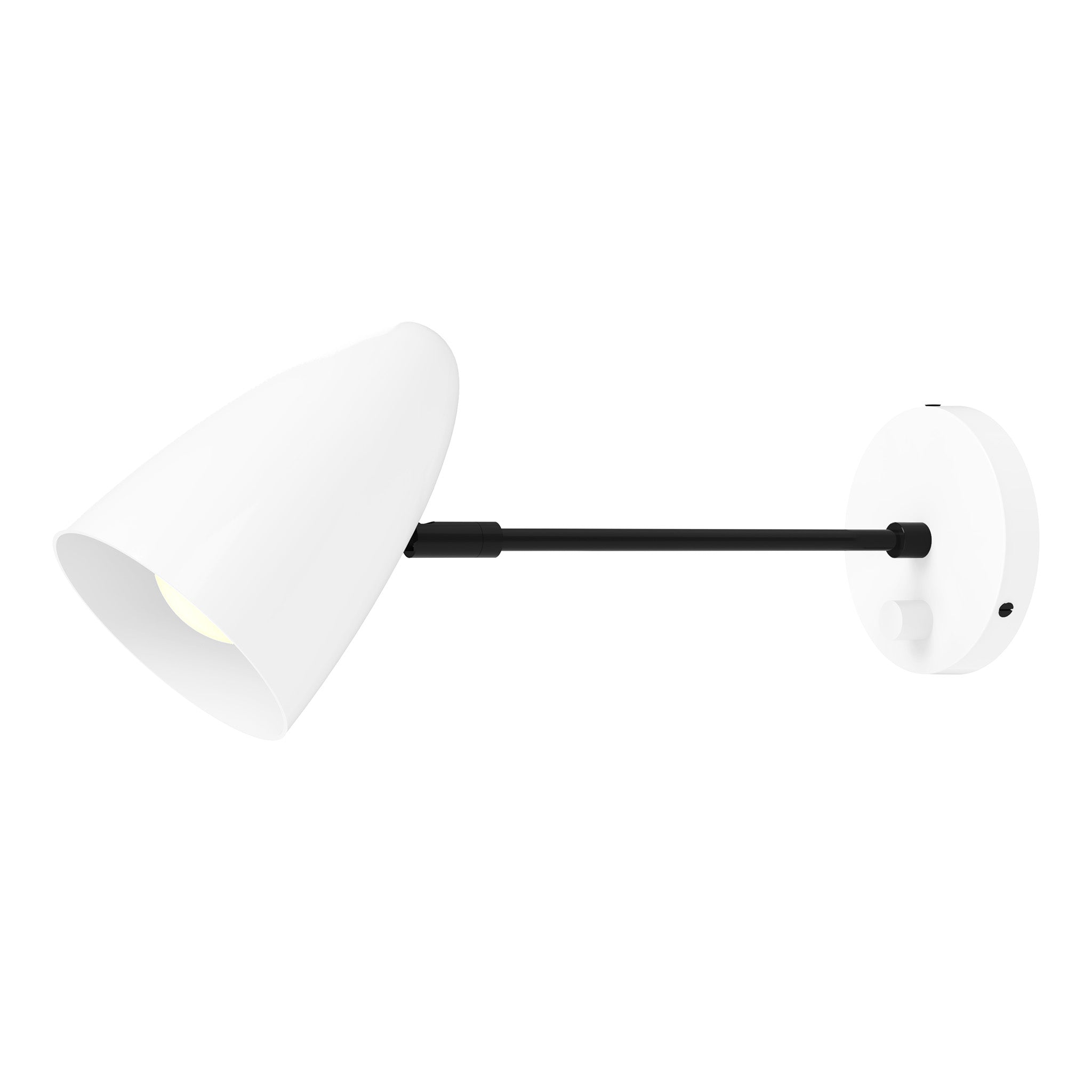 black white color boom sconce - 10" arm dutton brown lighting