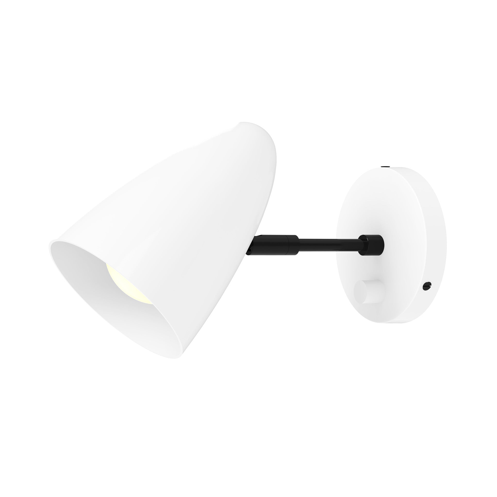 black white color boom sconce - 3" arm dutton brown lighting