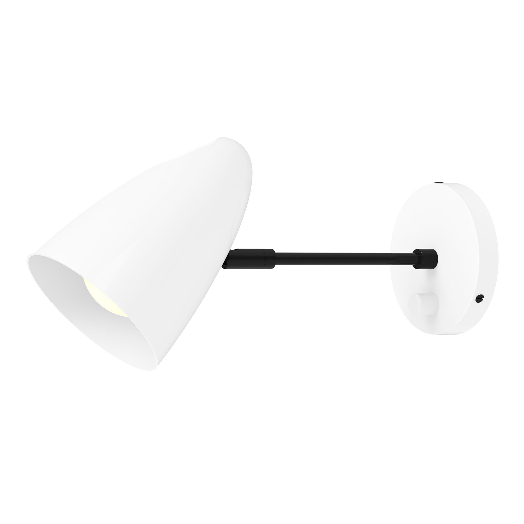 black white color boom sconce - 6" arm dutton brown lighting