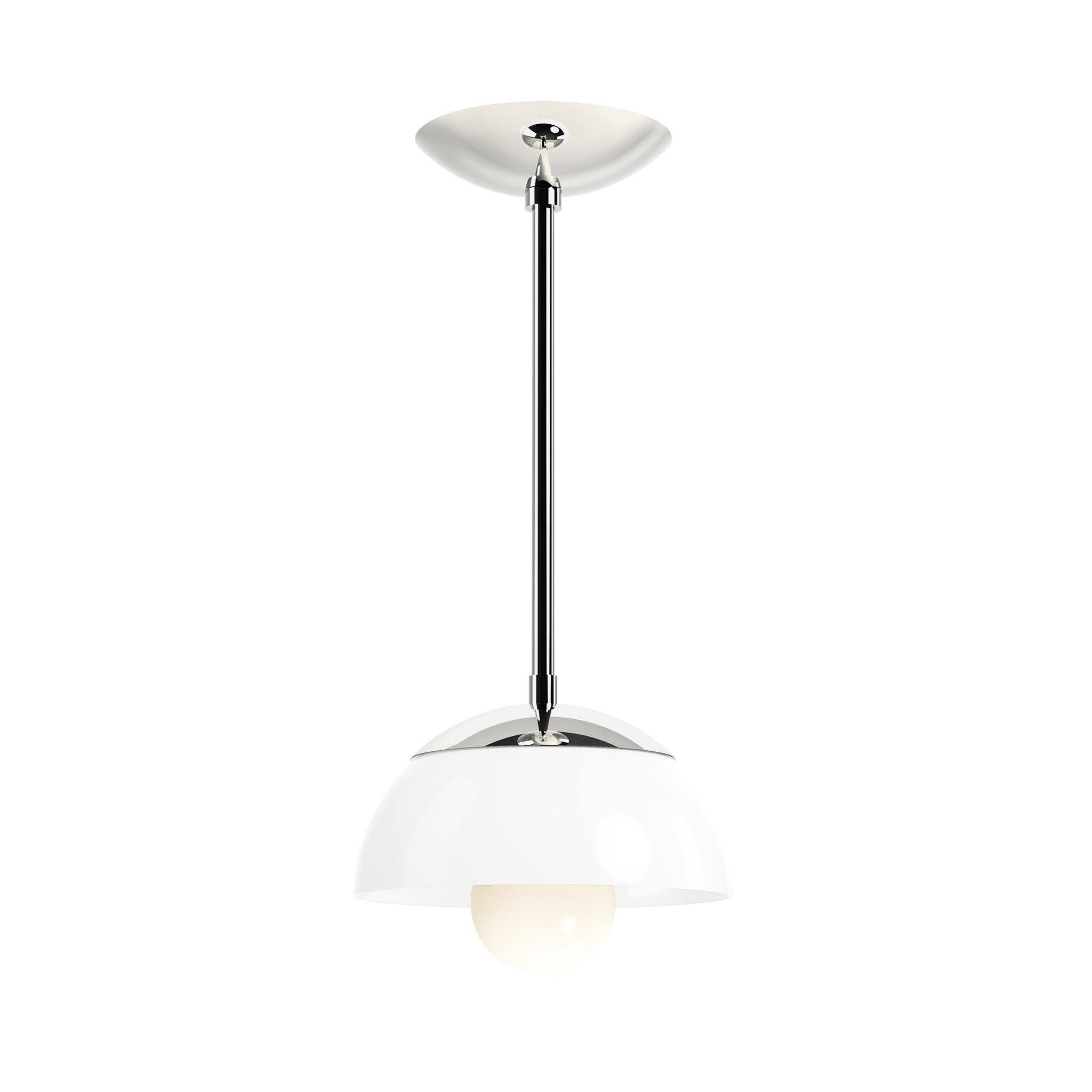 nickel white color cadbury pendant 8" dutton brown lighting