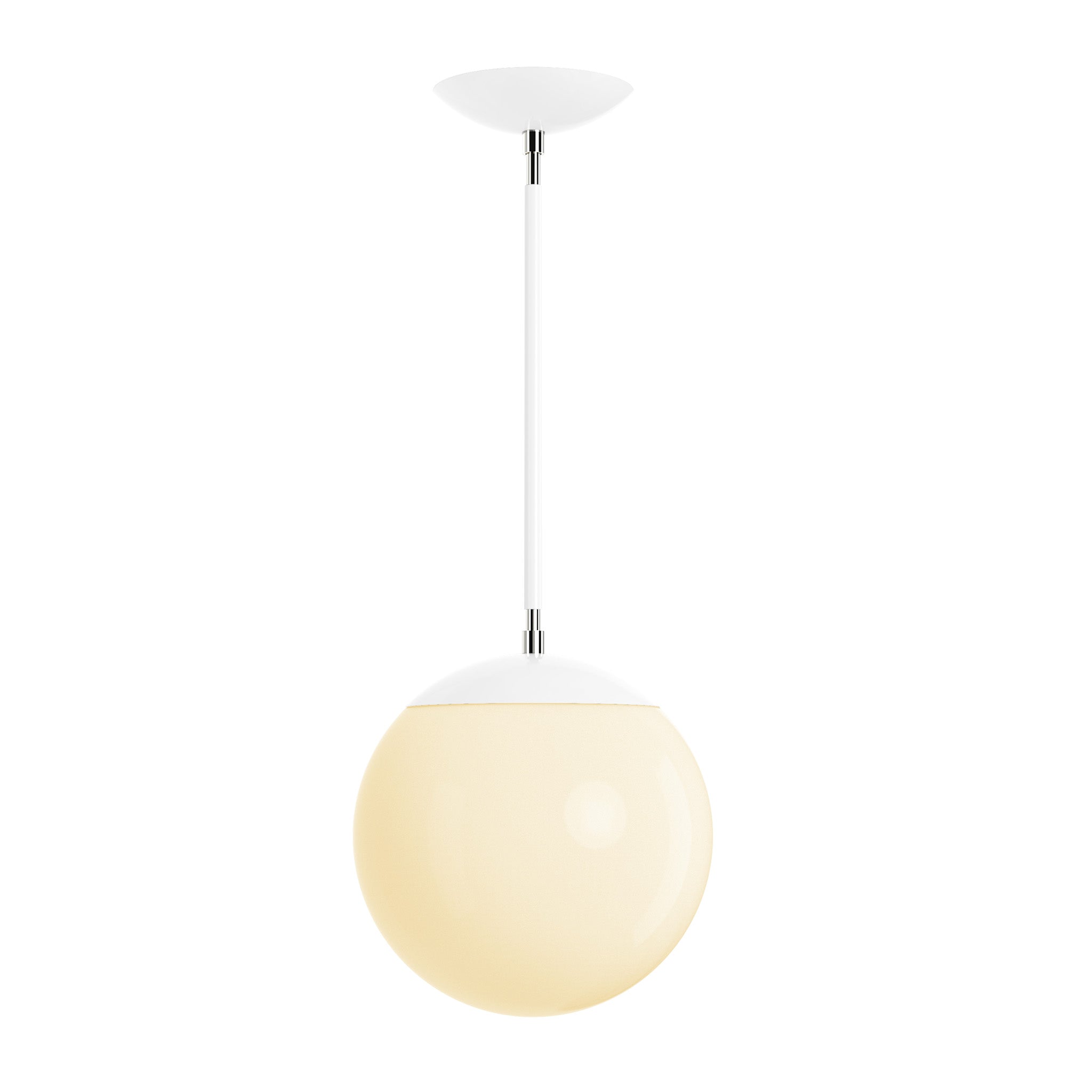nickel white color cap pendant 10" dutton brown lighting