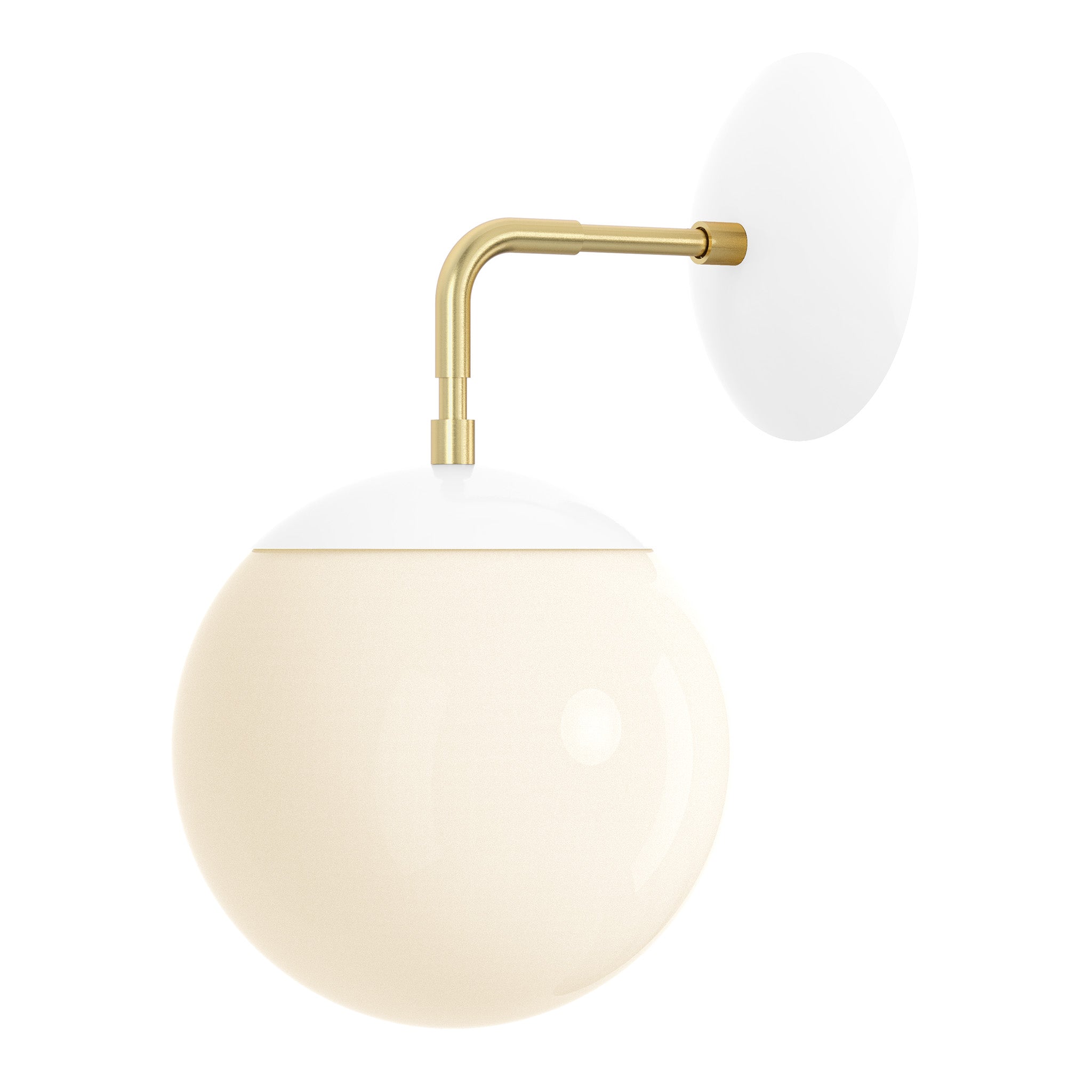 brass white color cap sconce 8" dutton brown lighting