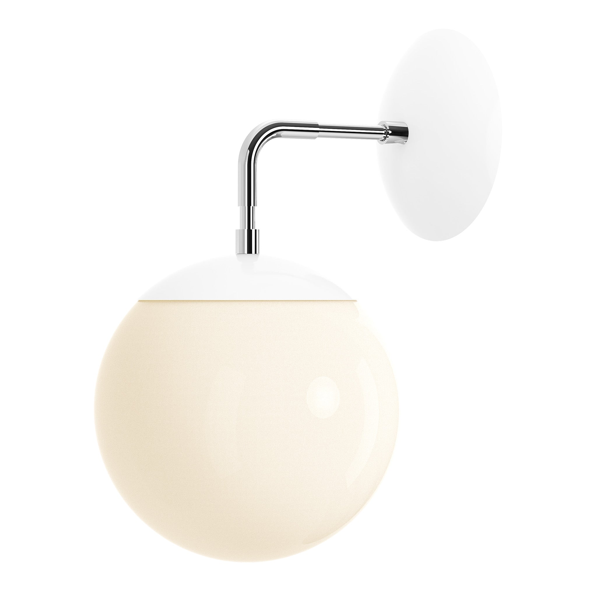 nickel white color cap sconce 8" dutton brown lighting
