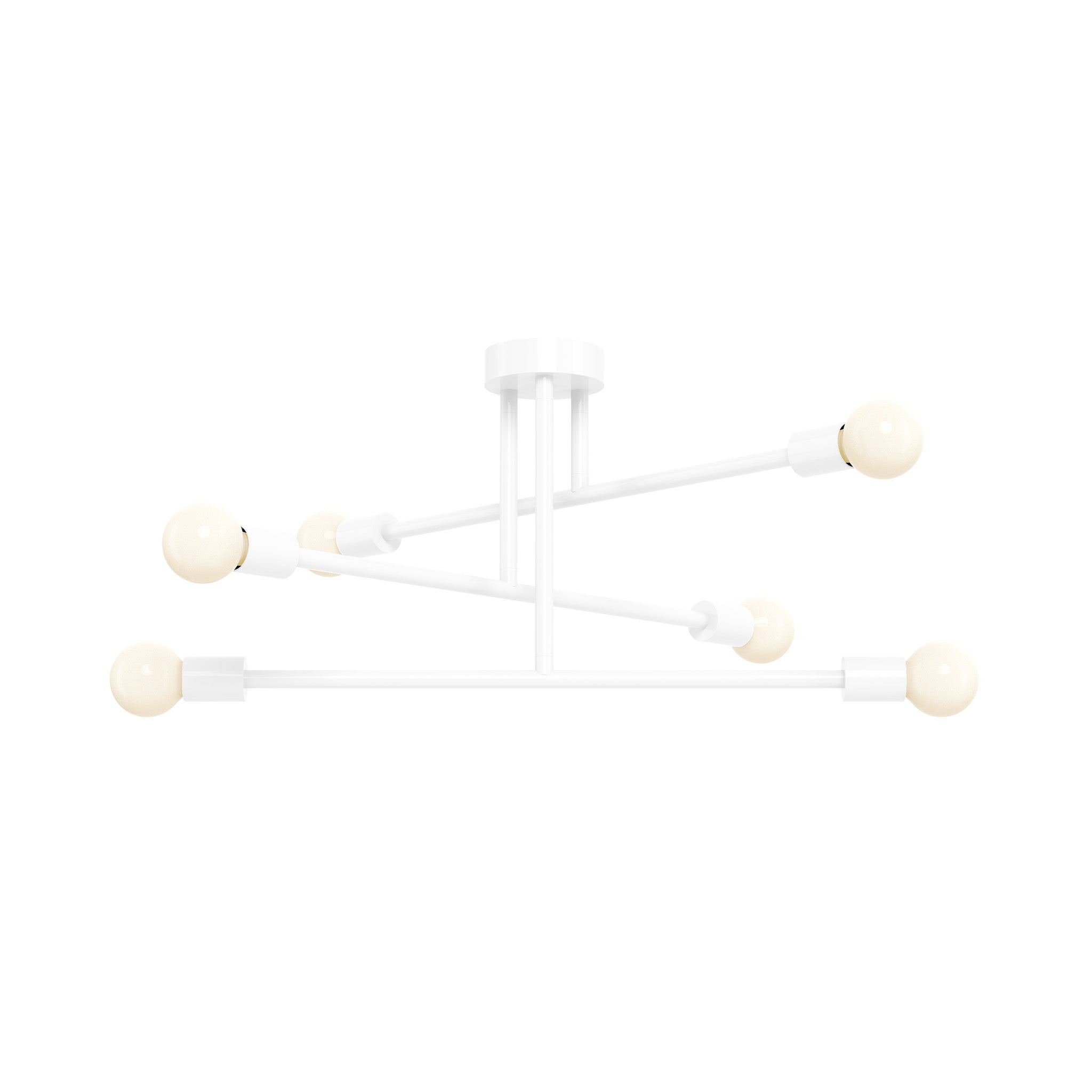 white color commander flush mount 29" dutton brown lighting