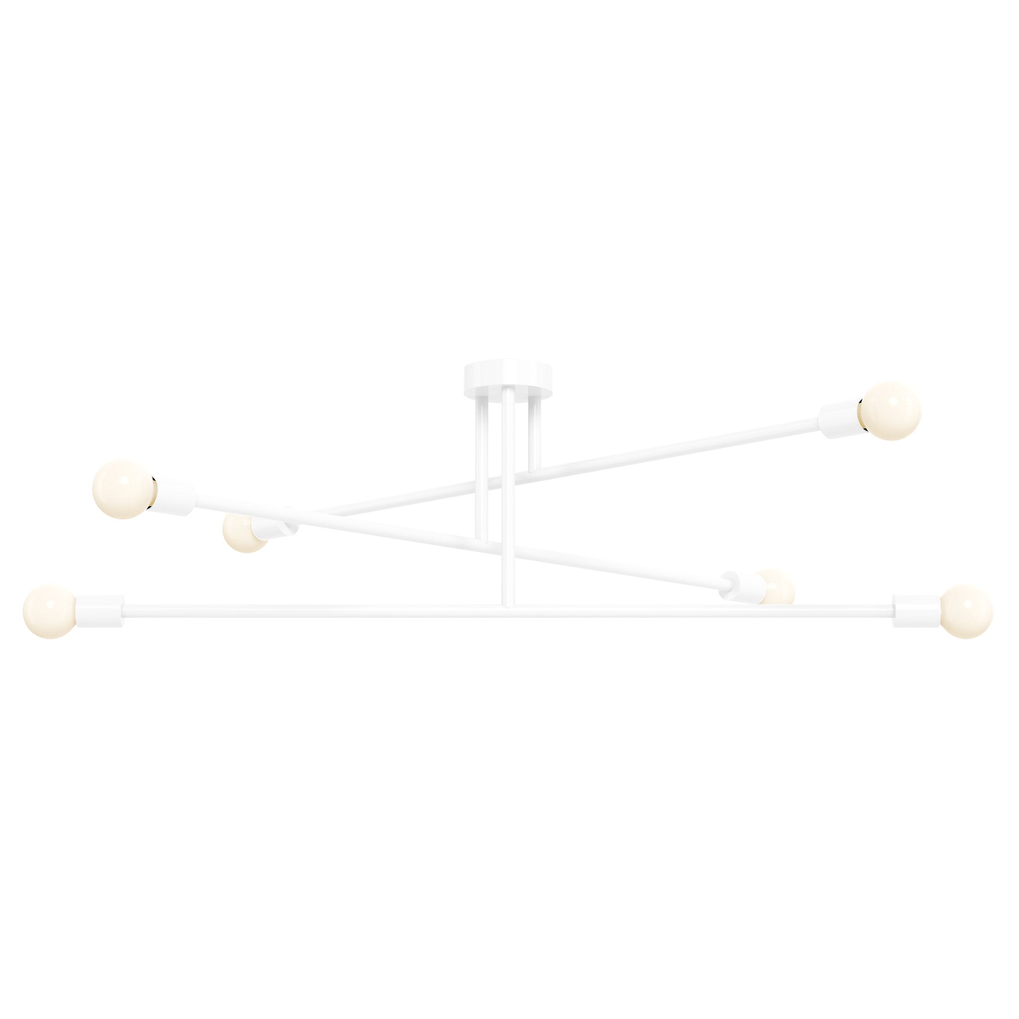 White color Commander flush mount 47" Dutton Brown lighting