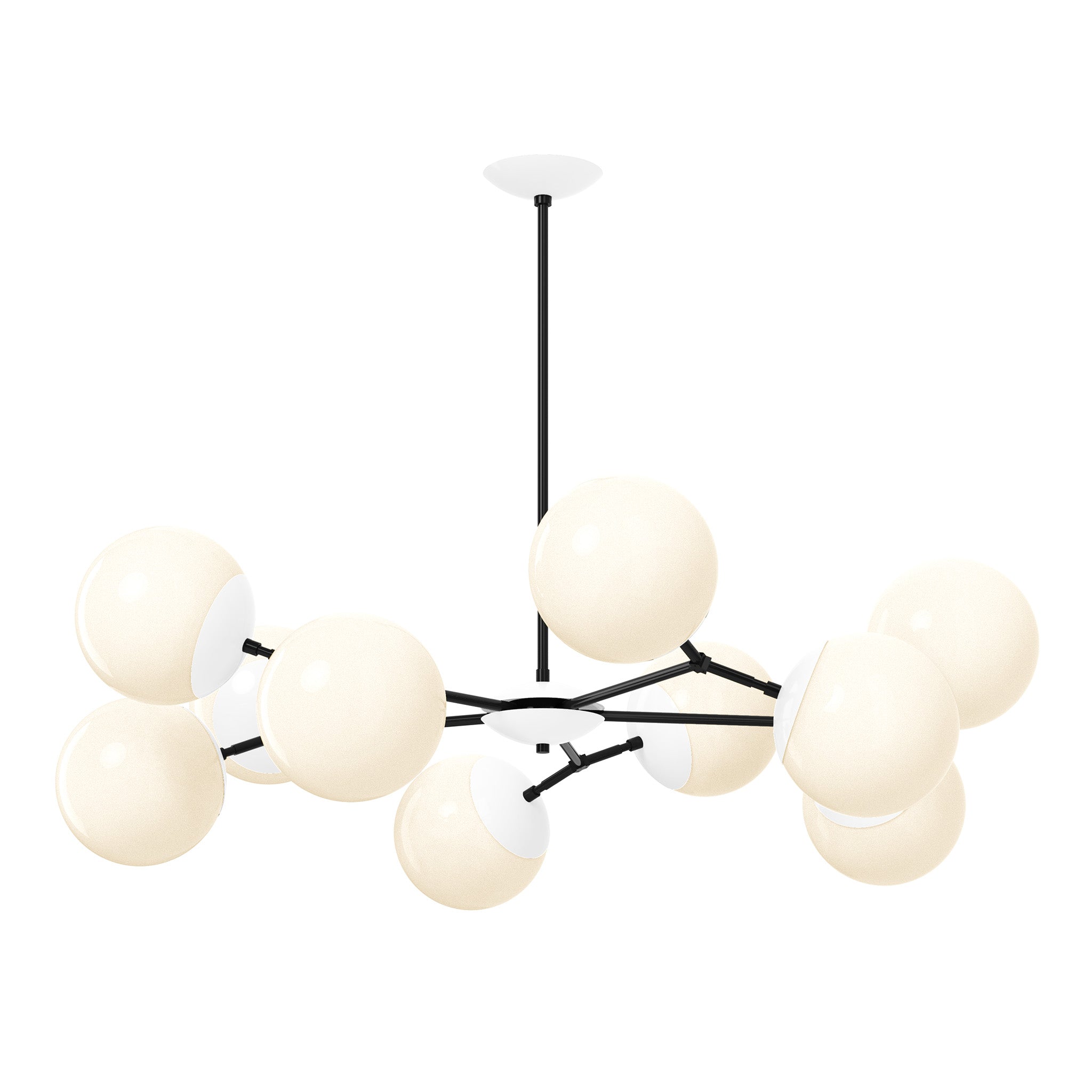black white color crown chandelier 46" dutton brown lighting