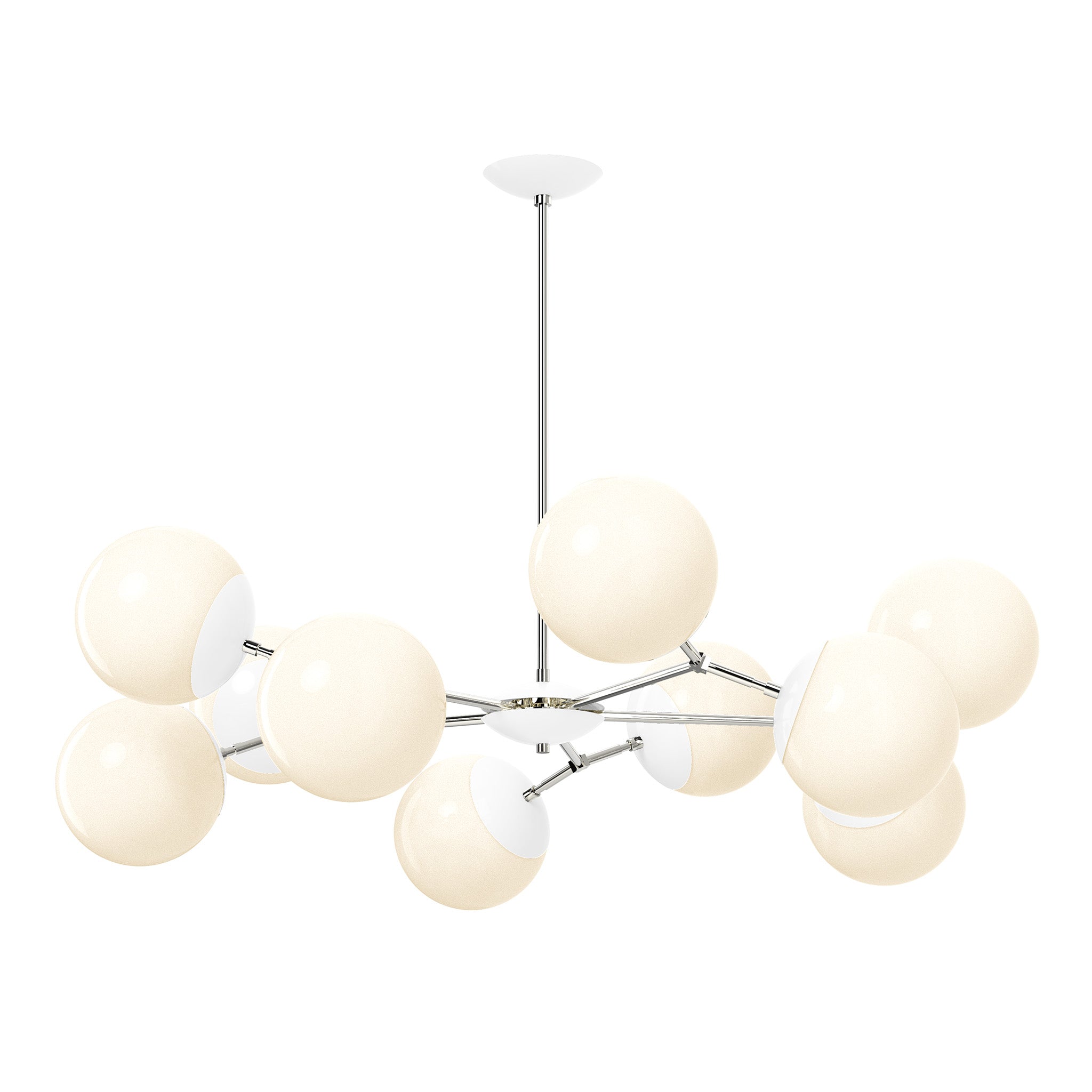 nickel white color crown chandelier 46" dutton brown lighting