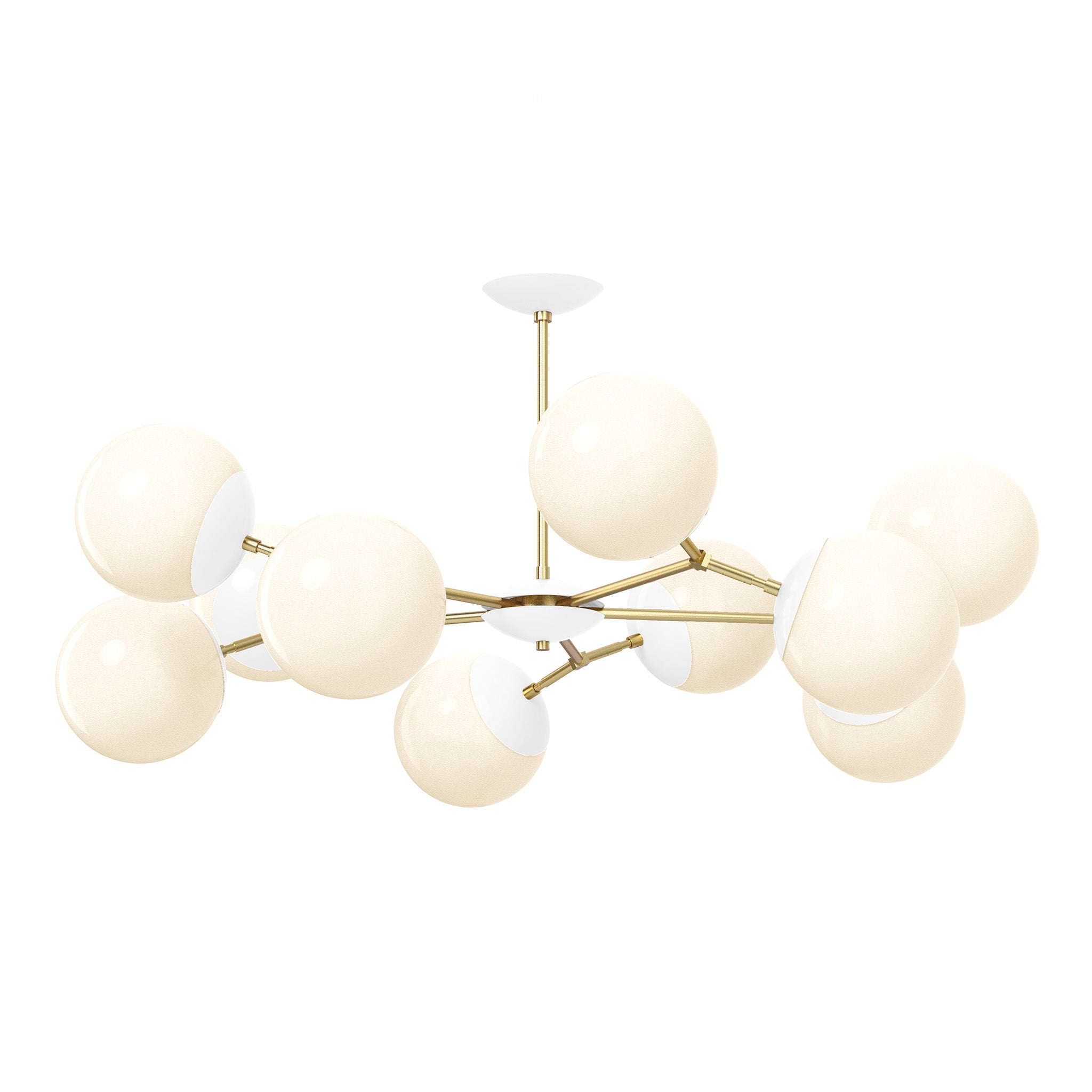 brass white color crown flush mount 46" dutton brown lighting