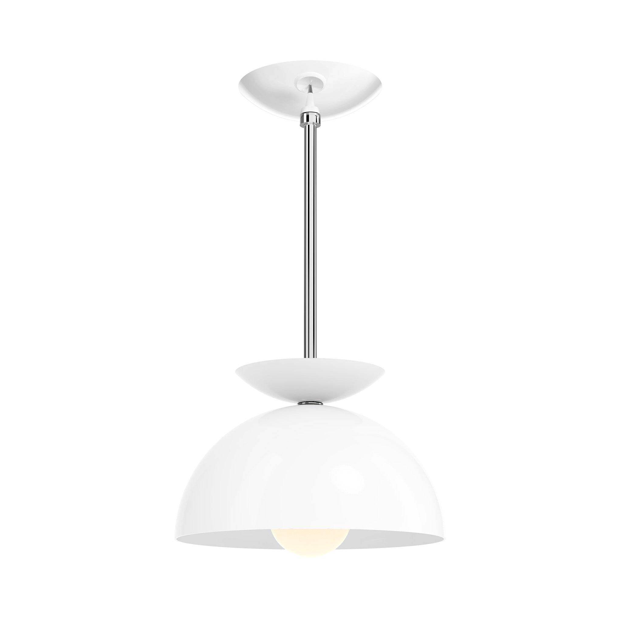 nickel white color echo pendant 10" dutton brown lighting
