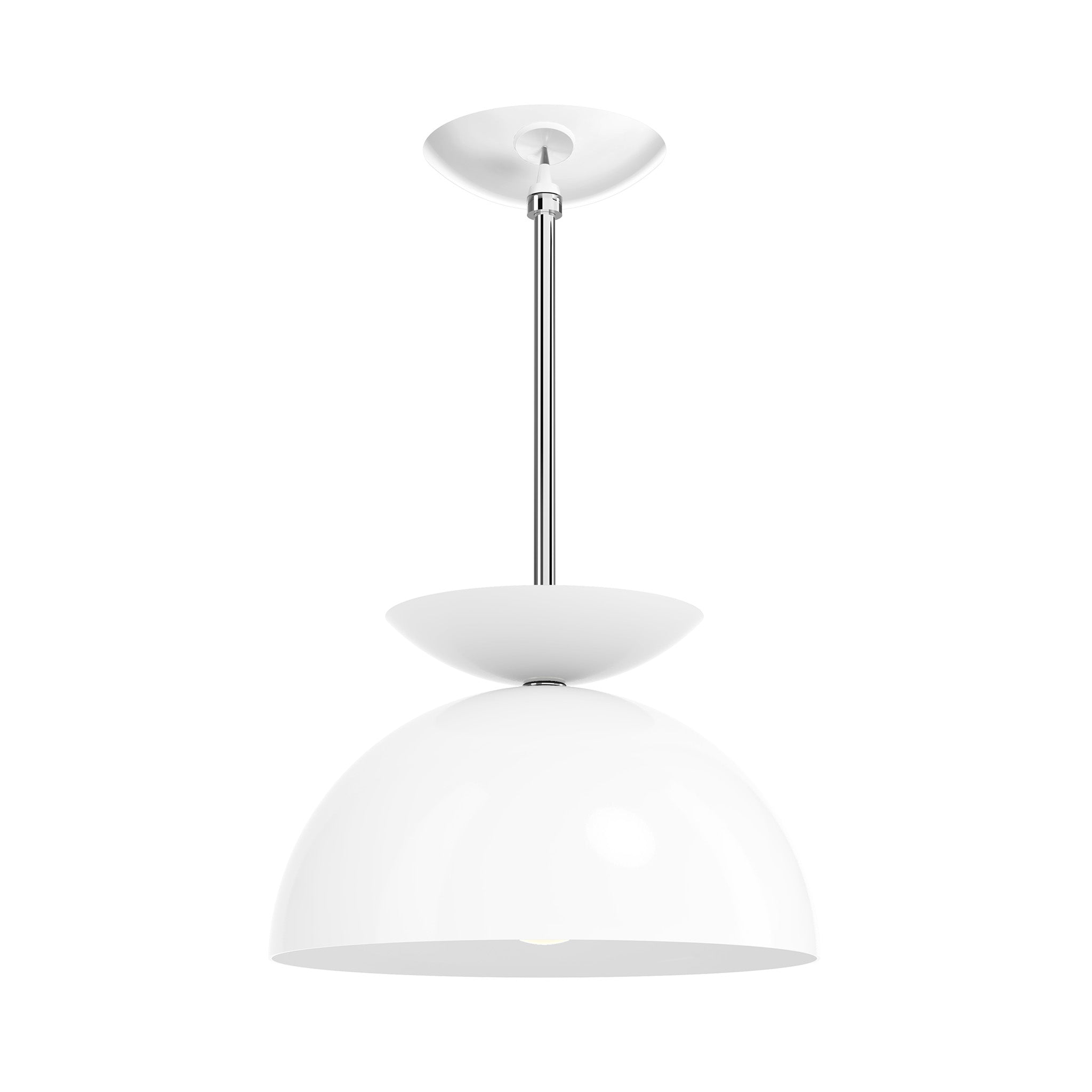 nickel white color echo pendant 12" dutton brown lighting