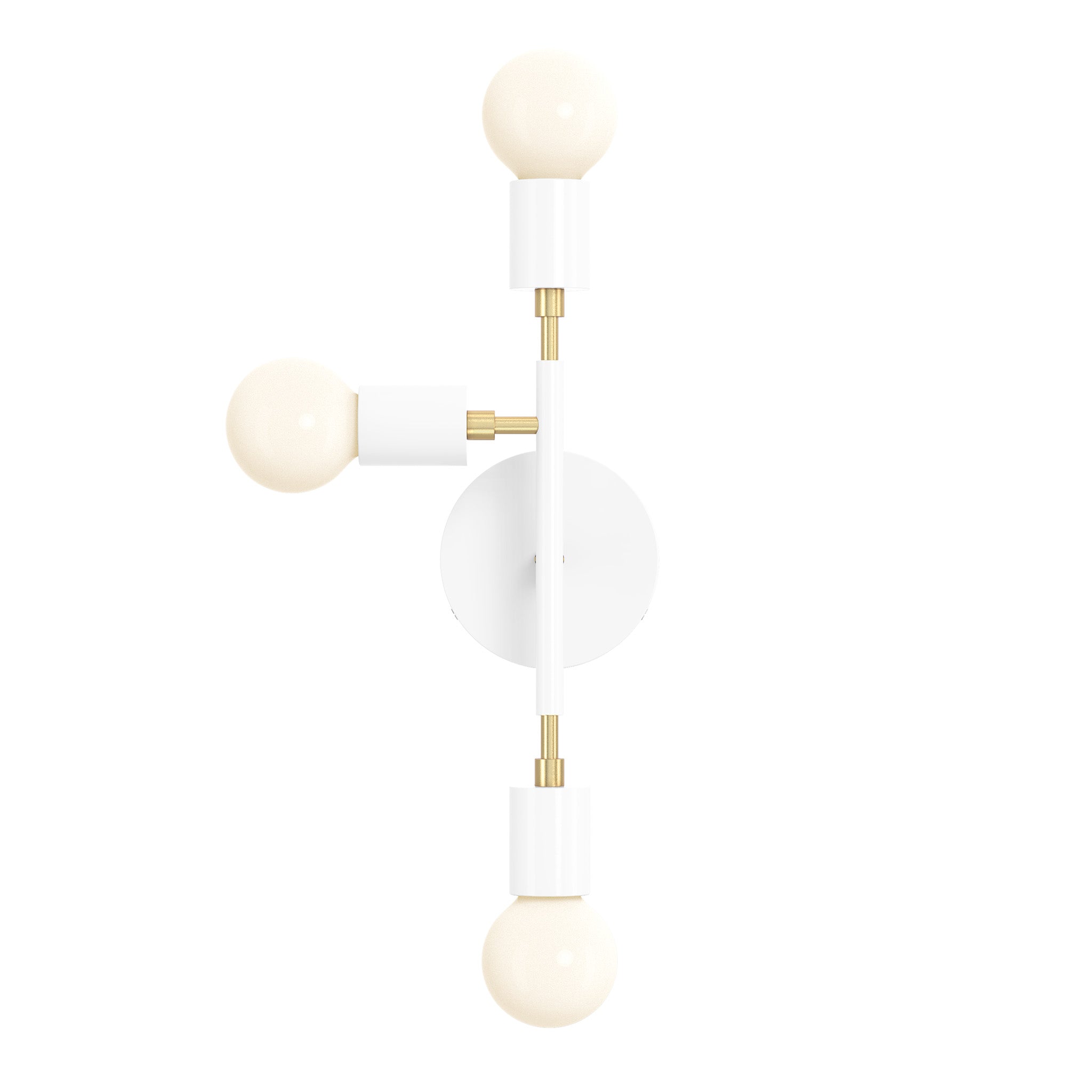 Brass and white color Elite sconce left Dutton Brown lighting